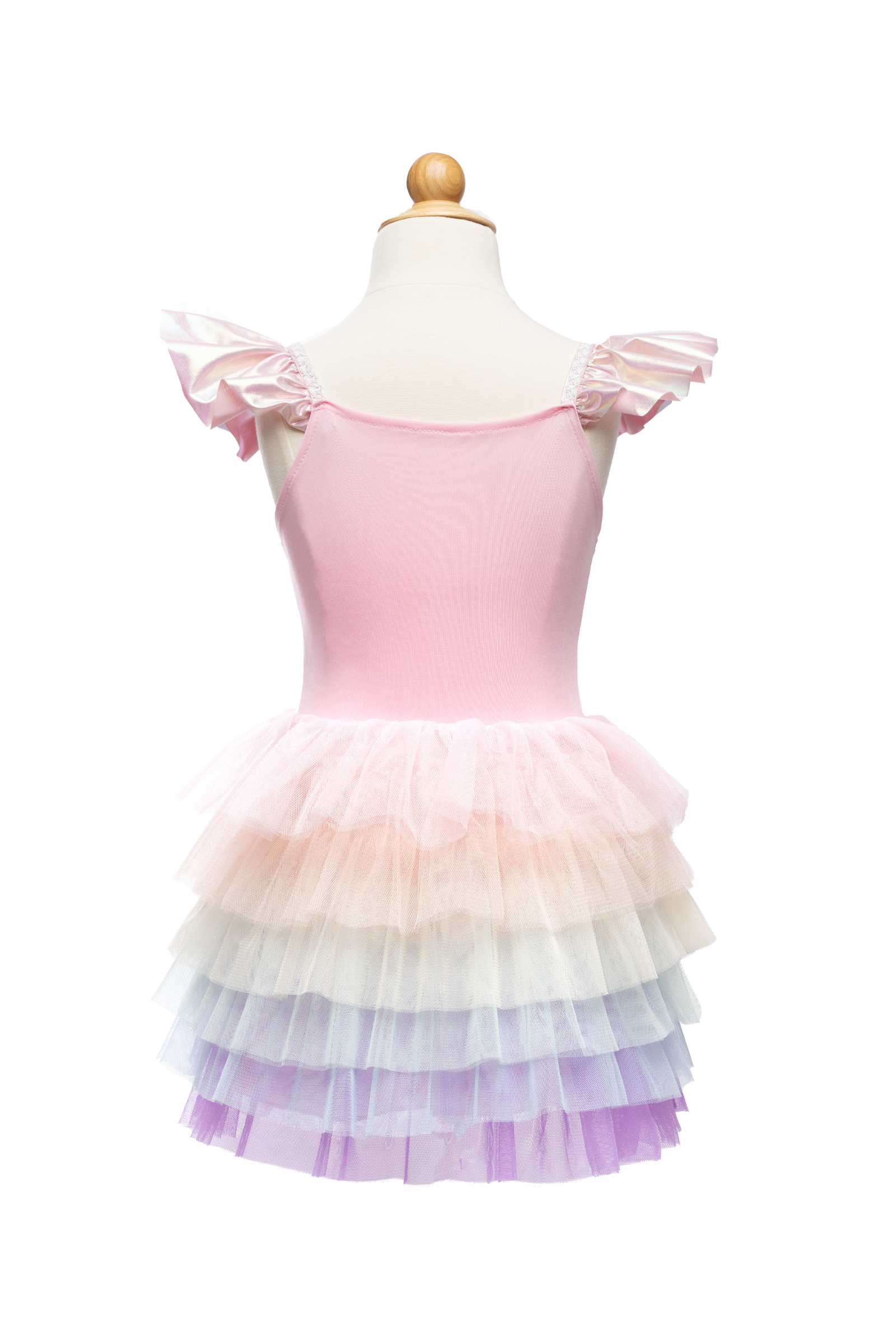 Rainbow Ruffle Tutu Dress, Pink/Multicolour