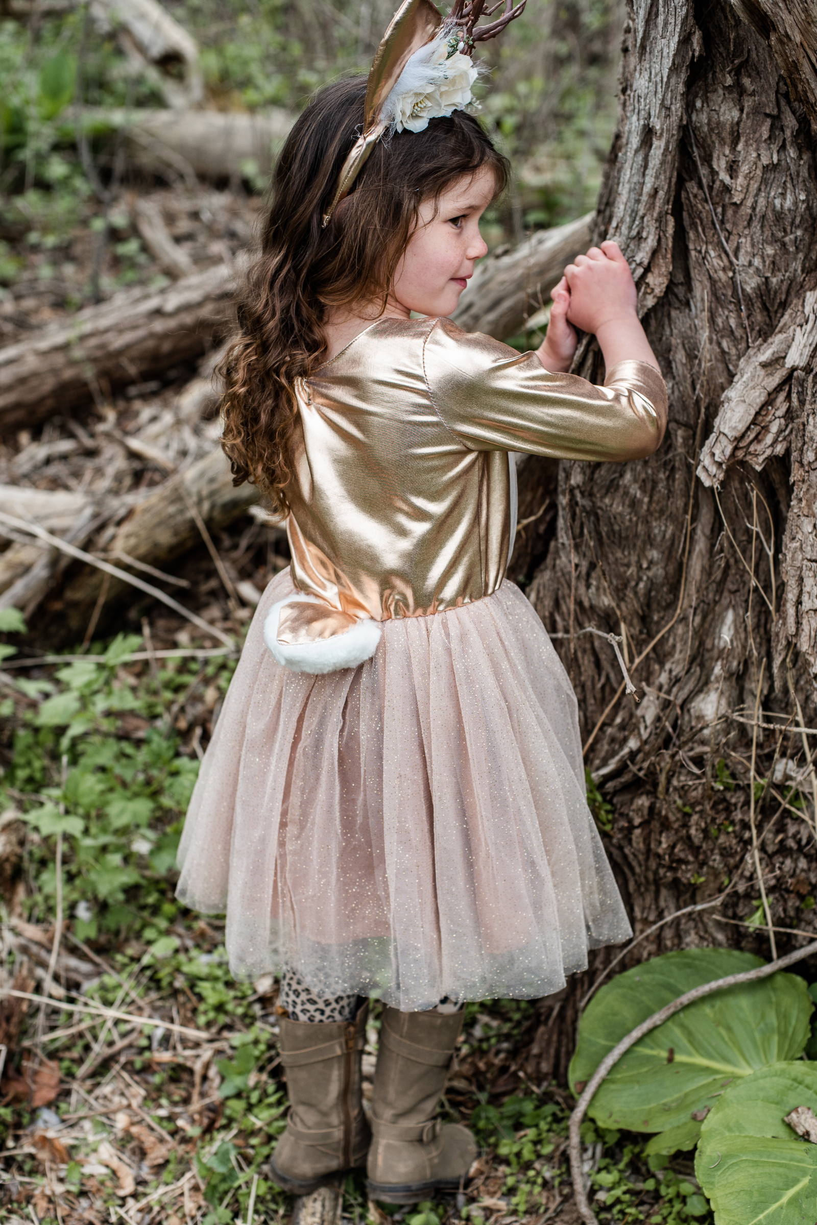 Robe de biche avec coiffe