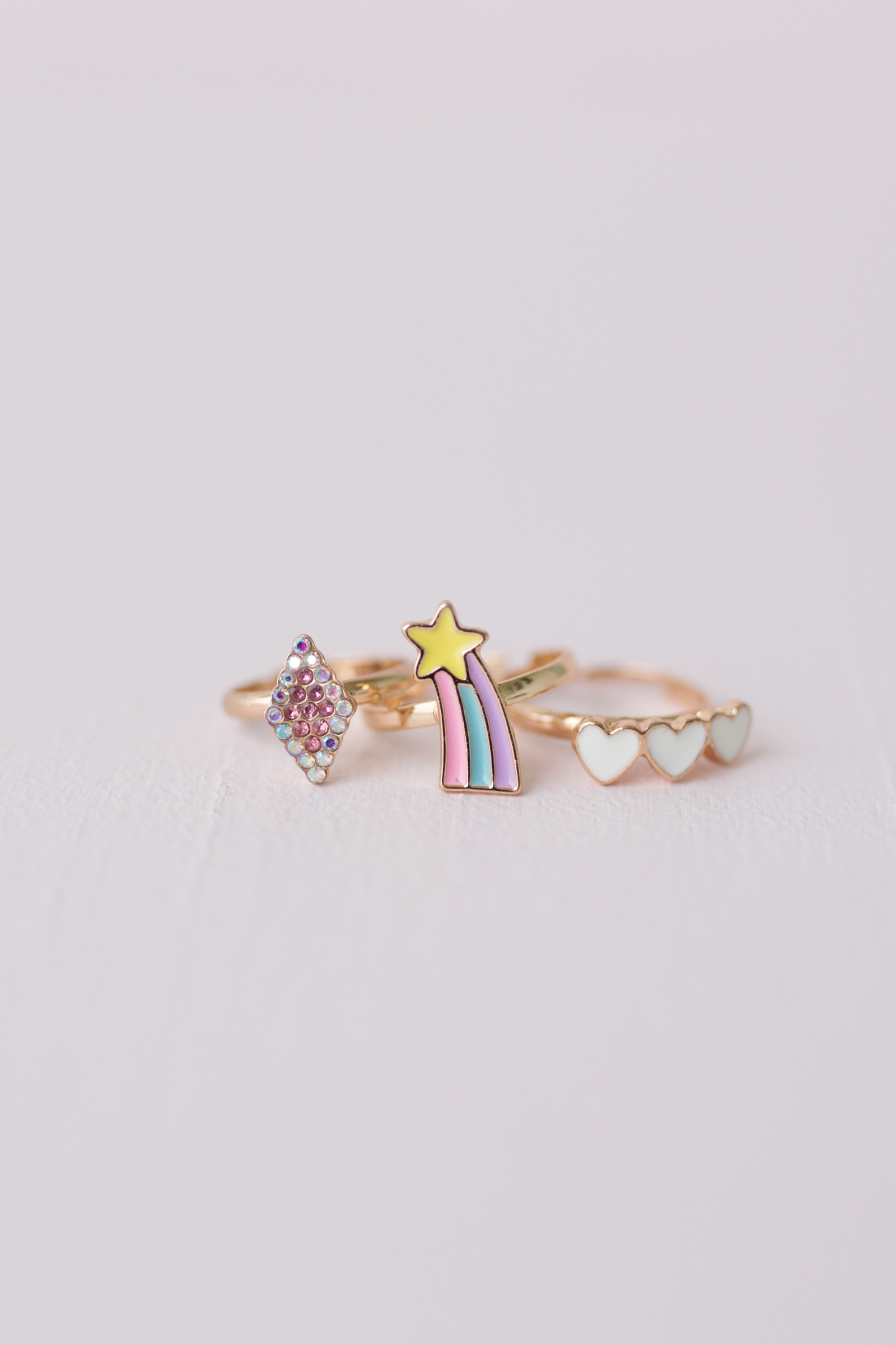 Boutique Heart Star Ring Set (3 pcs)