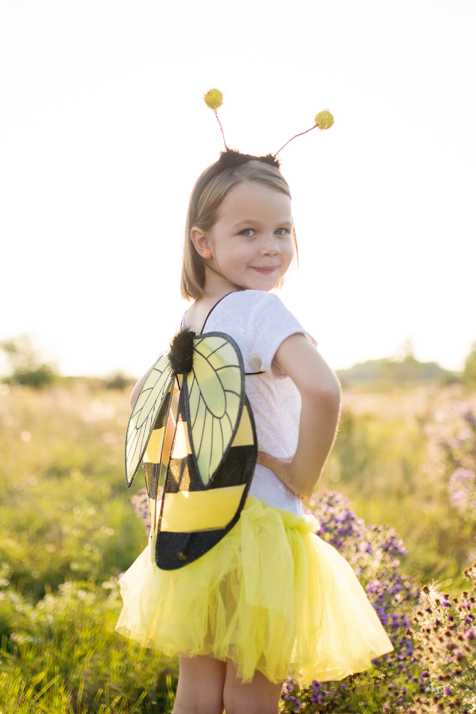 Glitter Bumblebee Tutu with Wings & Headband