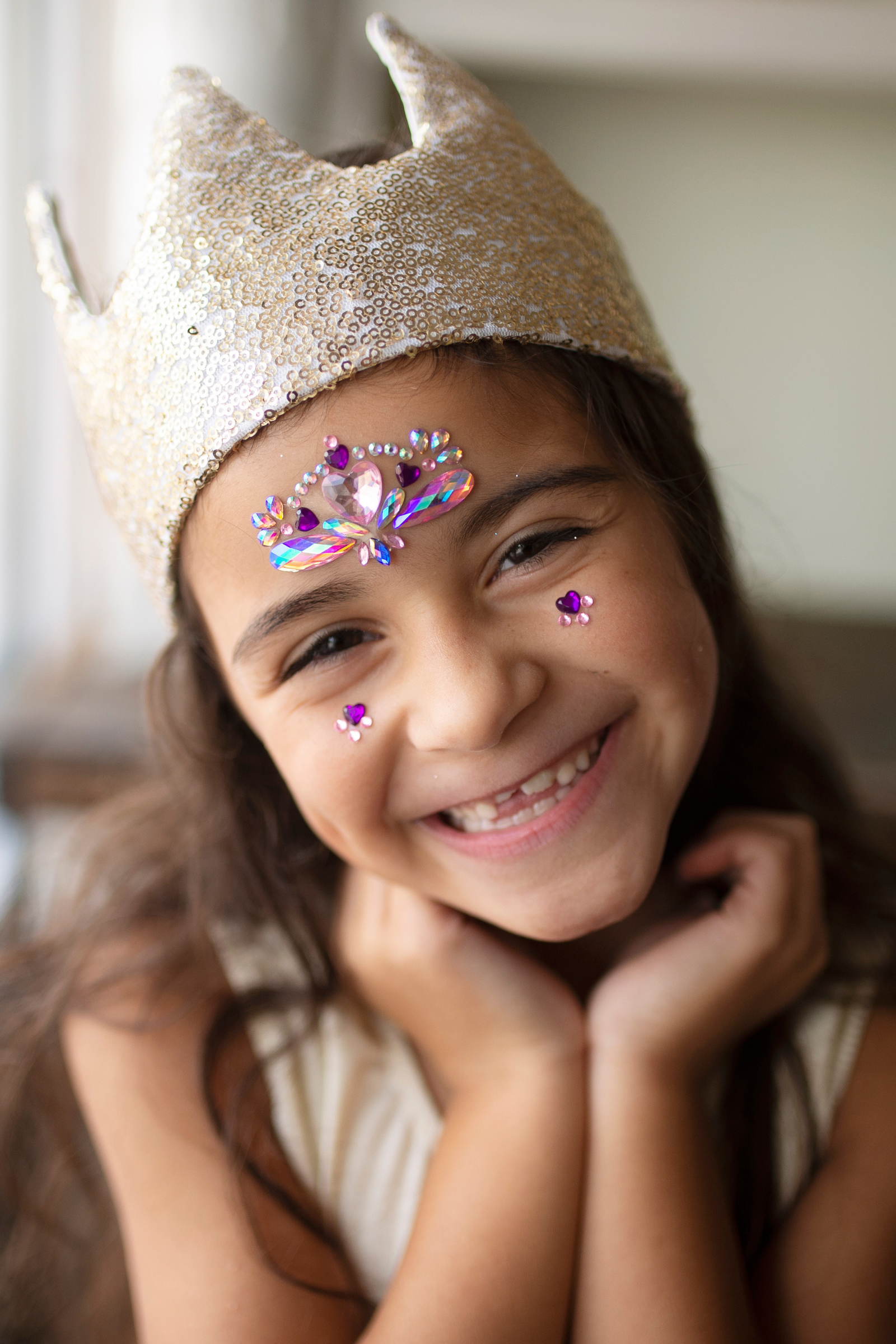 Strass autocollants pour le visage - Hearts