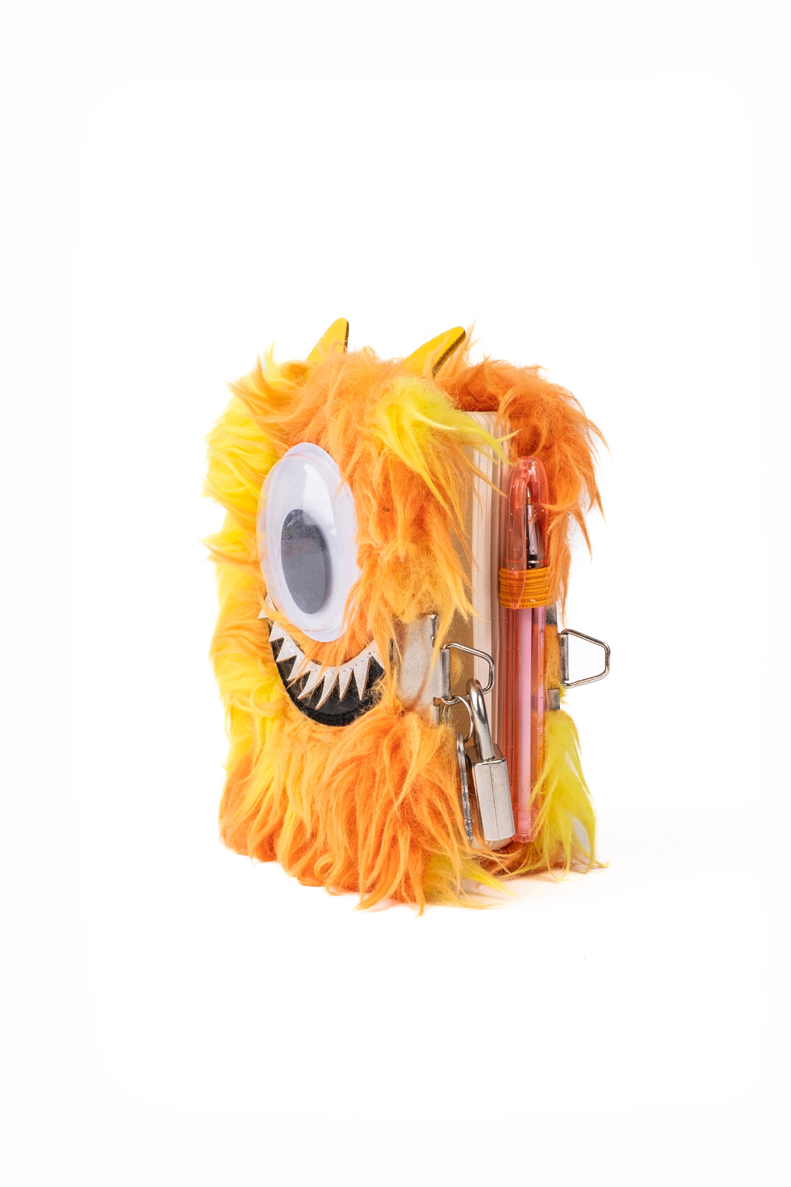 Furry Friends Journal with Lock & Pen - Giggle the Monster