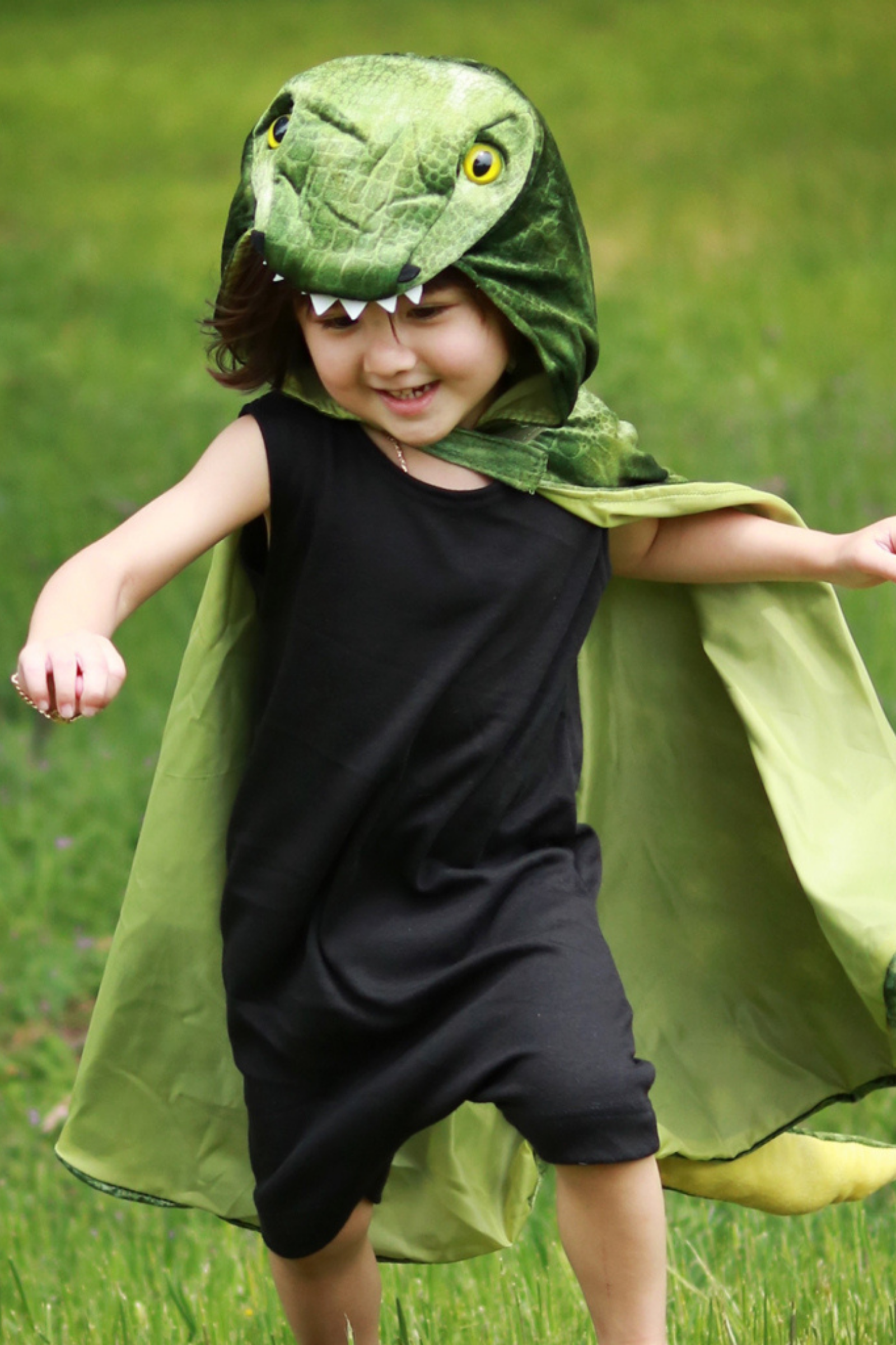 T-Rex Hooded Cape, Green