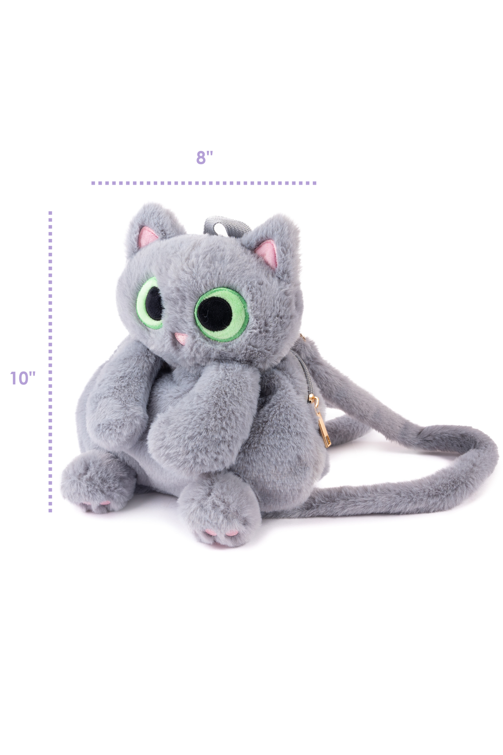 Cutie Kitty Backpack, Grey