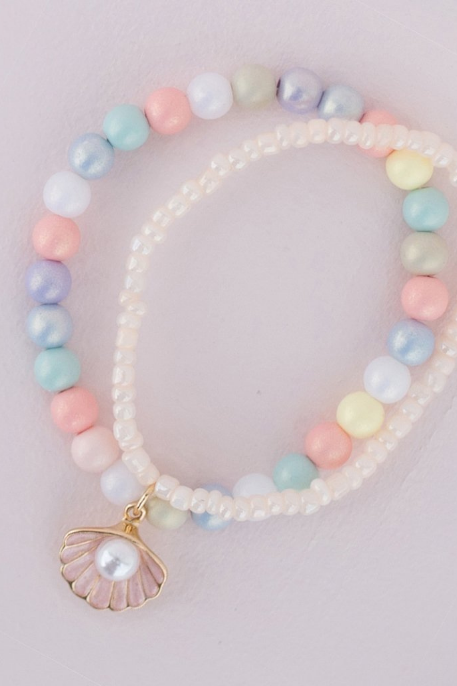 Boutique Pastel Shell Bracelet Set (2 pcs)
