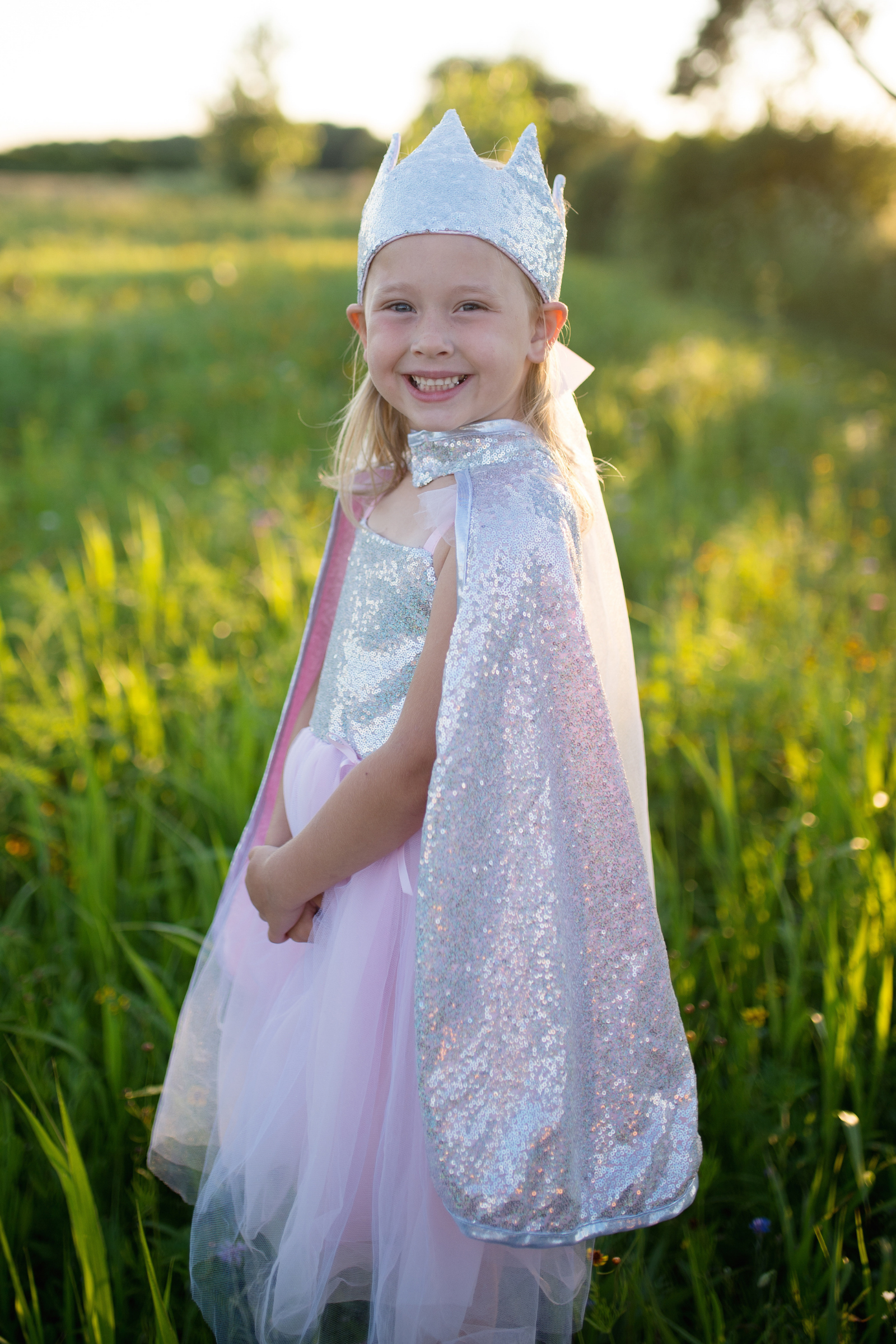 Silver Sequins Cape