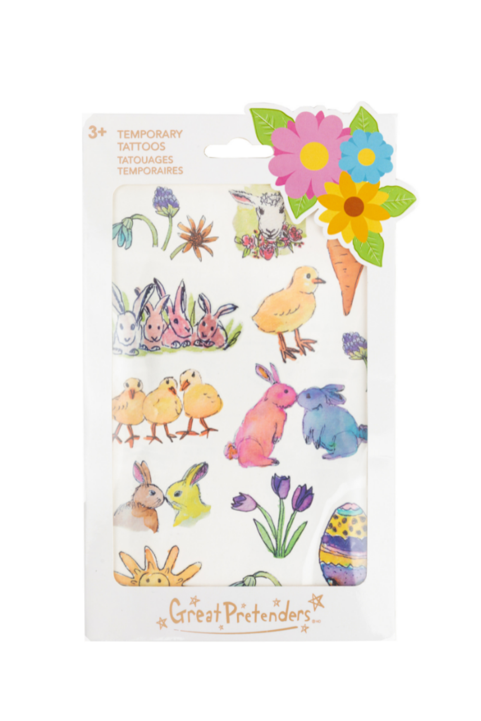 Spring Flowers Tattoo Sheet (15 pcs)