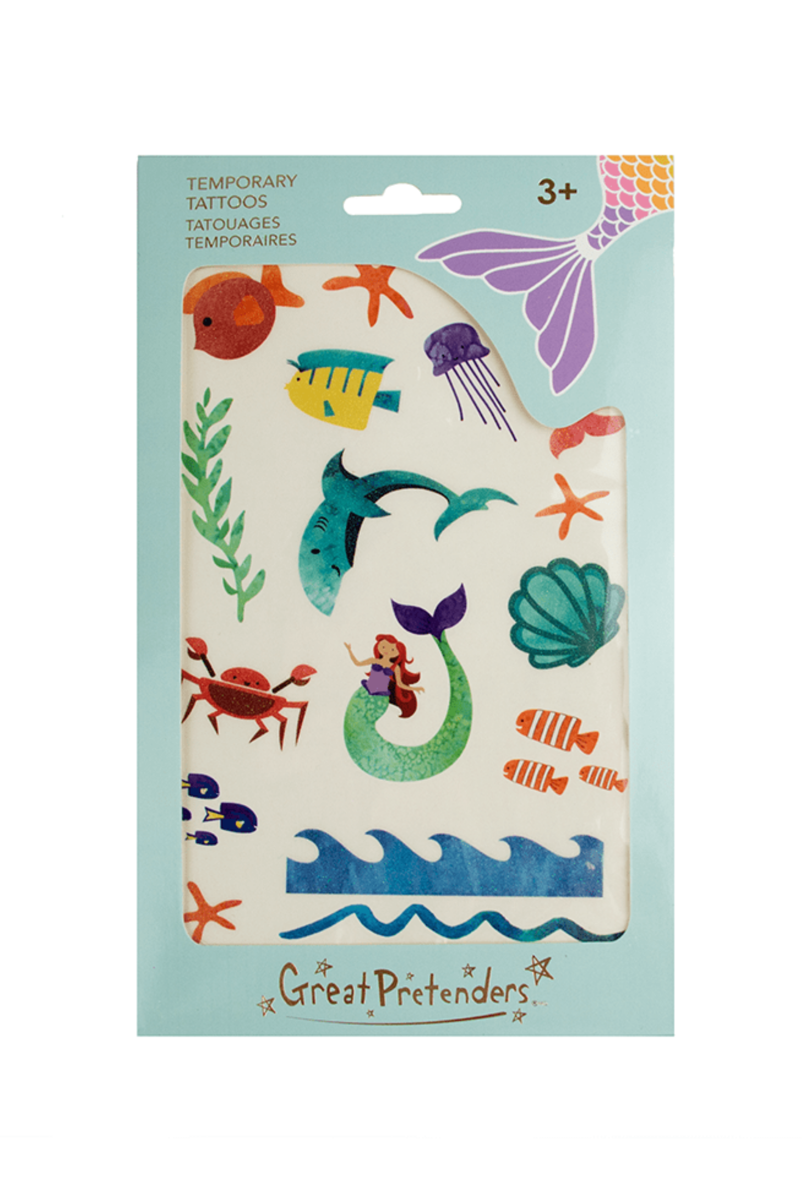 Mermaid Tattoo Sheet (17 pcs)