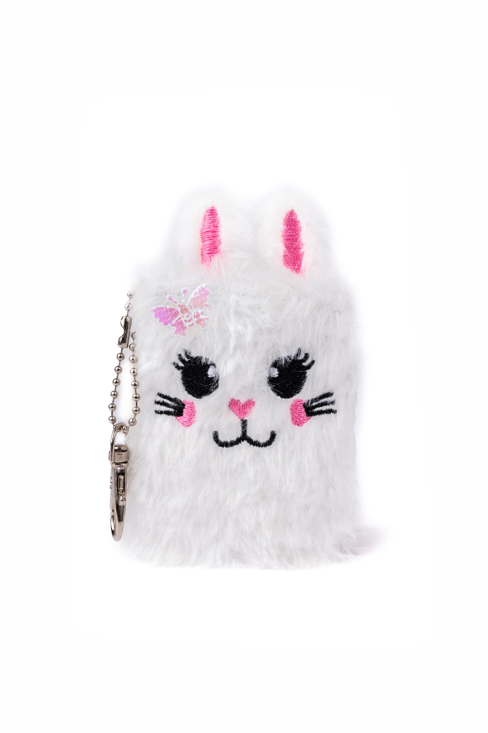 Mini Furry Friends Keychain Journal Bunny/Cat/Unicorn, 3 styles assorted