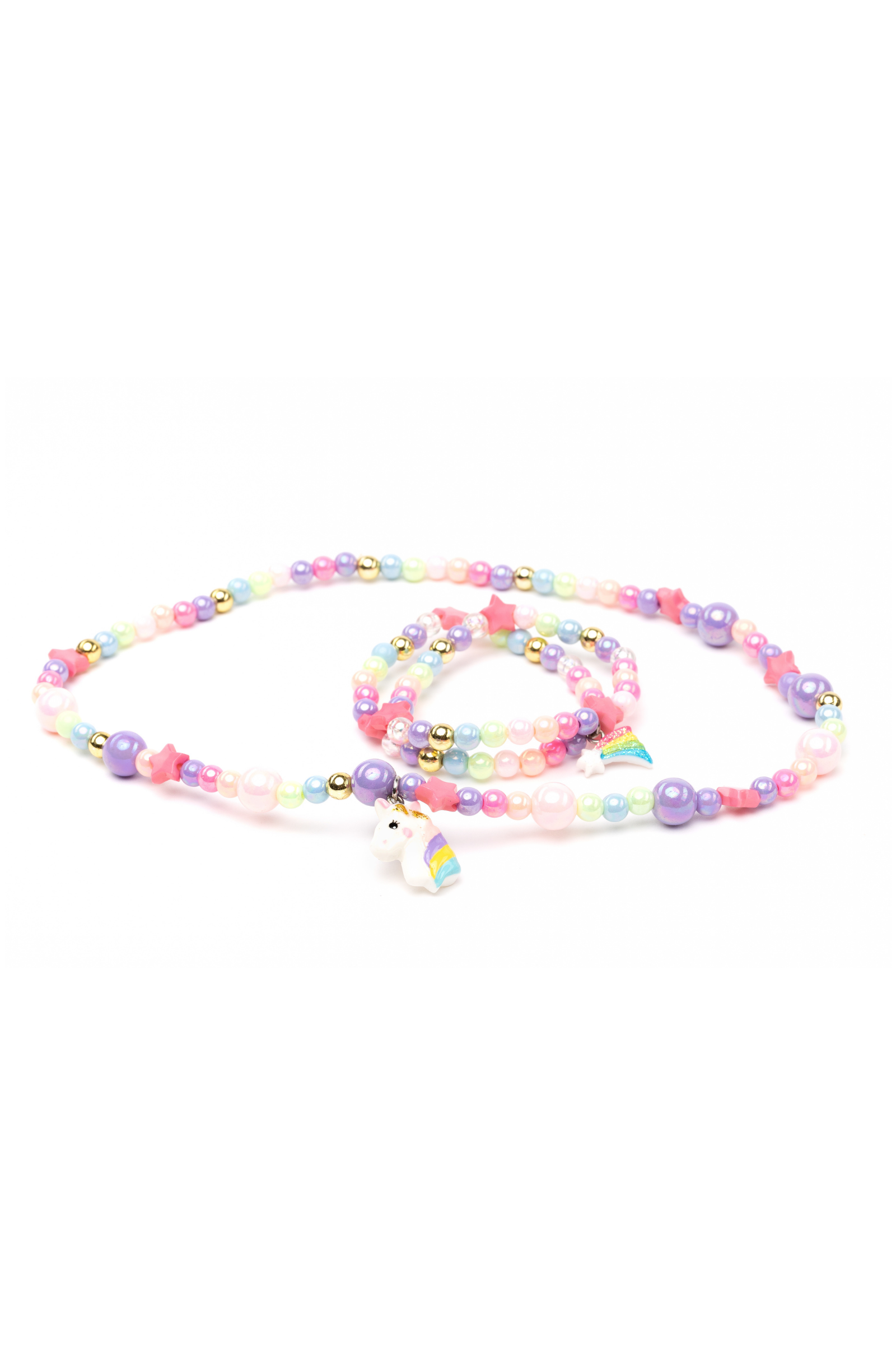 Cheerful Starry Unicorn Necklace & Bracelet Set (3 pcs)