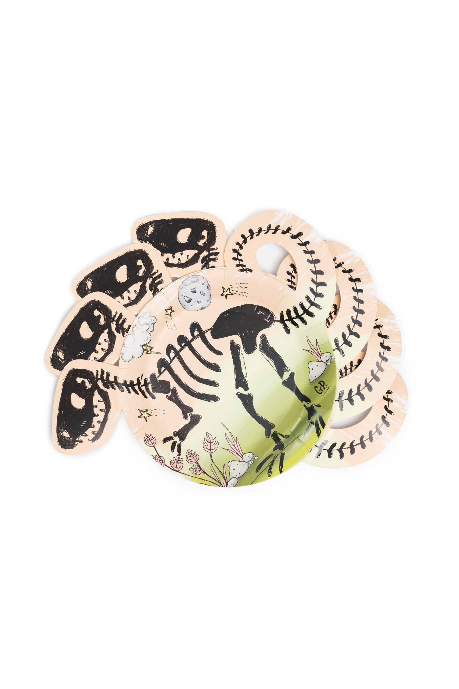 Plate Set - Dinosaur, Small (8 pcs)