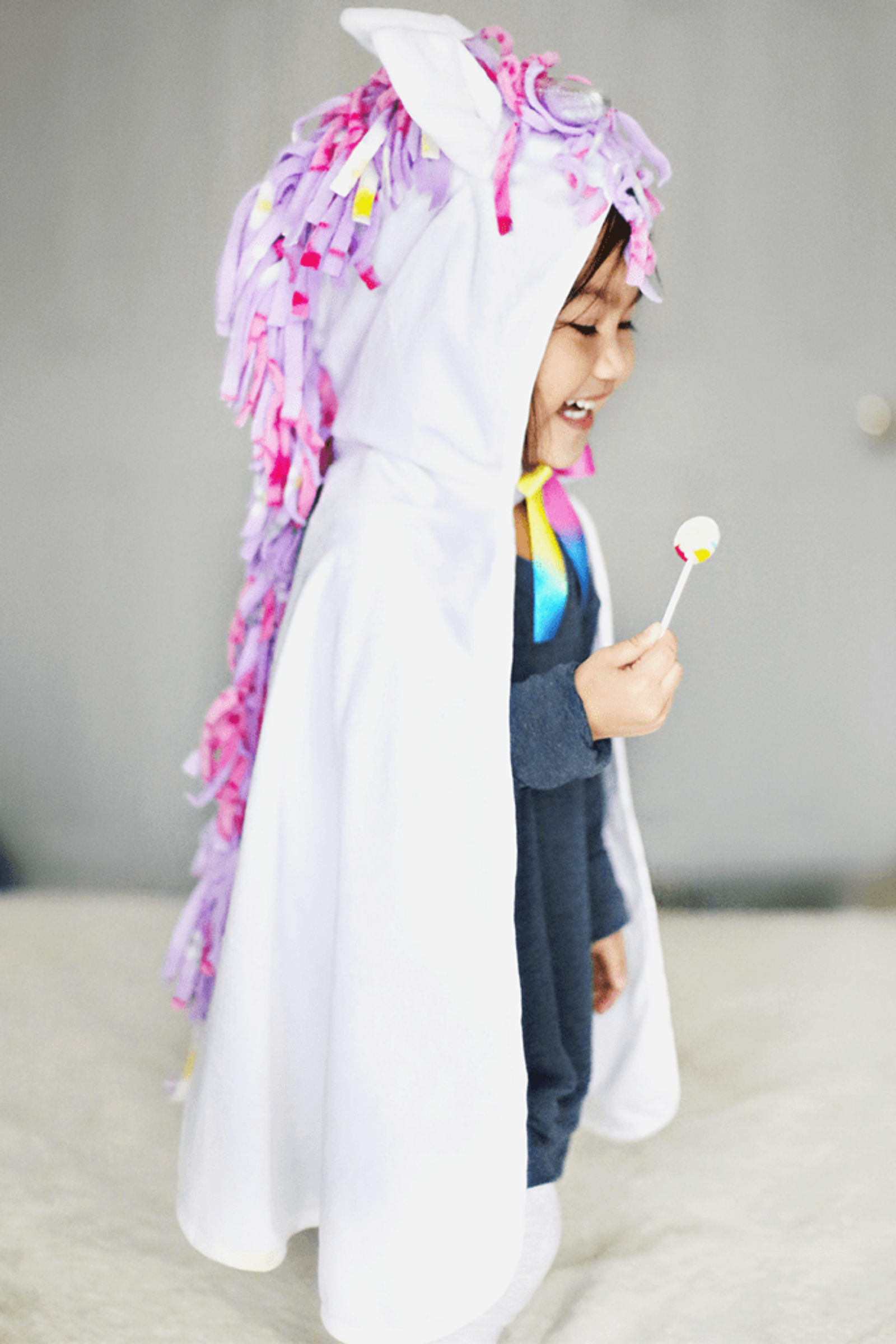 Toddler Unicorn Cape, White