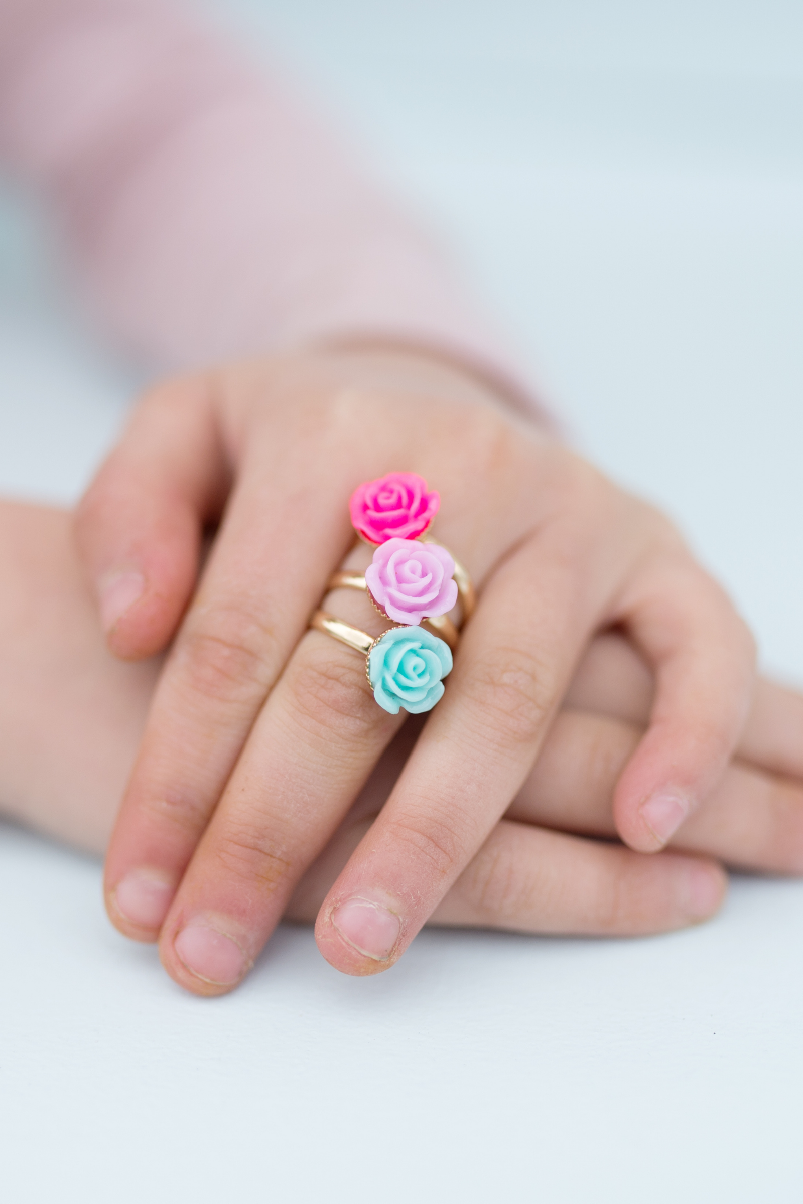 Boutique Rose Ring & Earring Set (3 pcs + 1 pair)