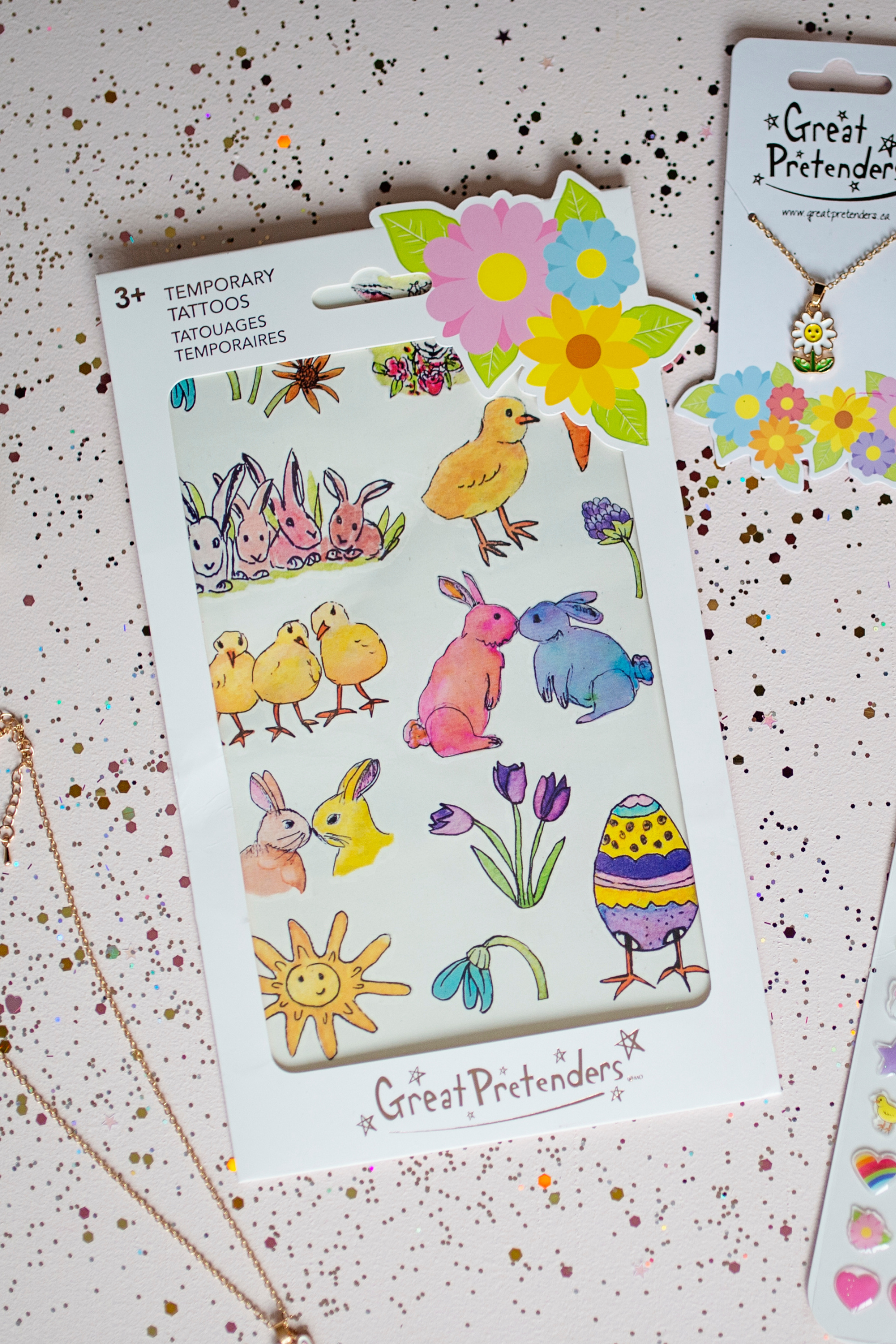 Spring Flowers Tattoo Sheet (15 pcs)