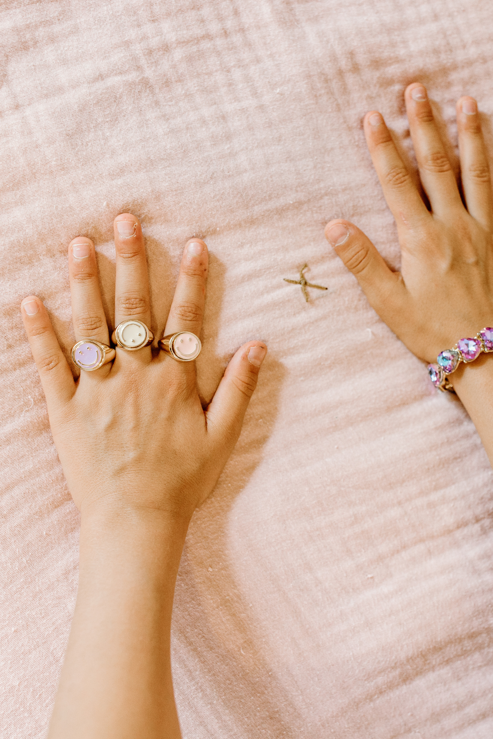 All Smiles Spinner Rings, 3 styles assorted