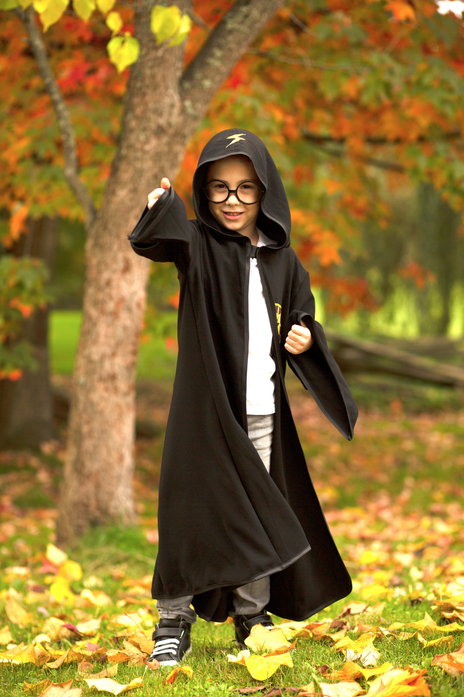 Wizard Cloak with Glasses, Black