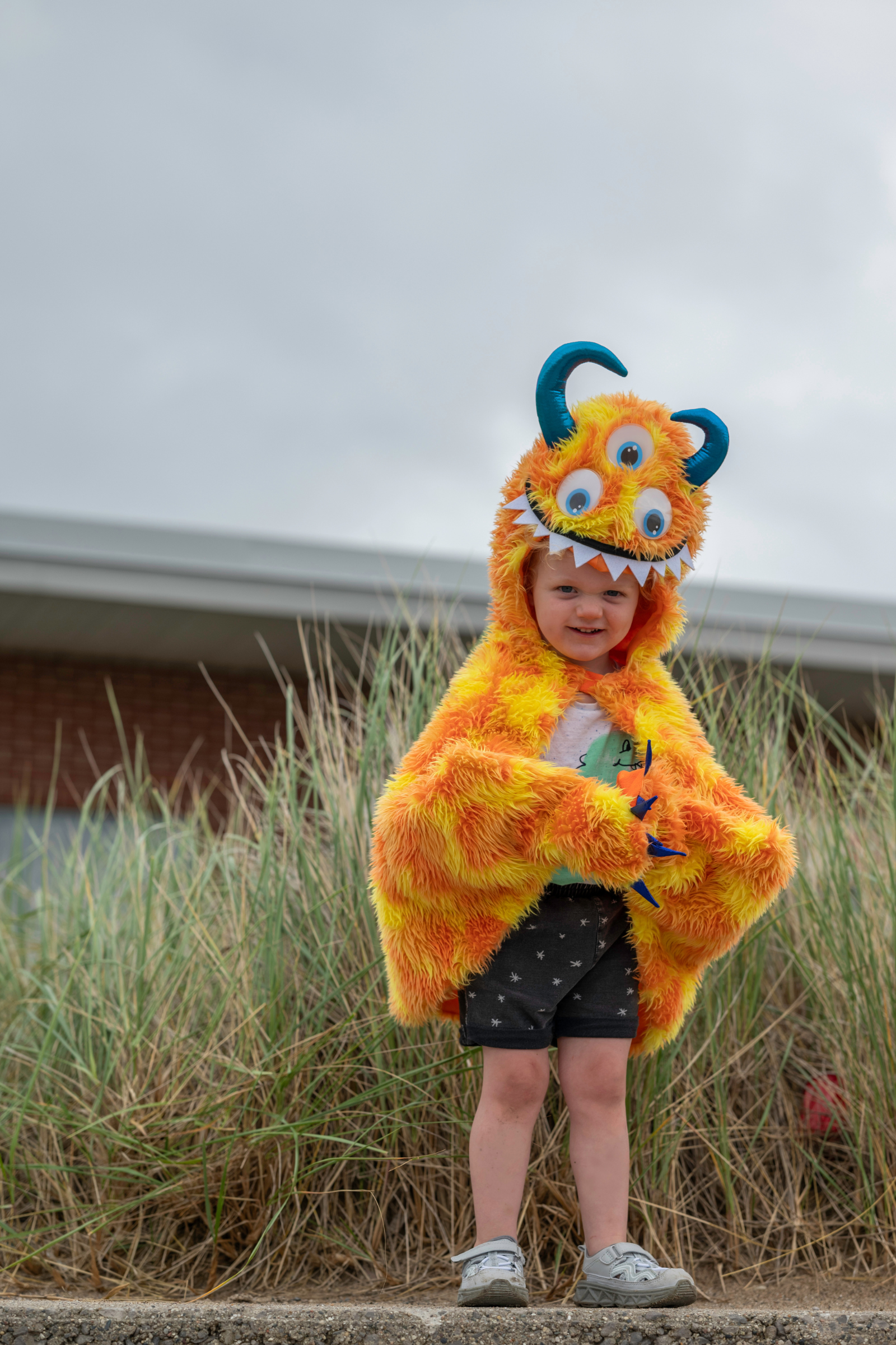 Giggle the Monster Cape, Orange/Yellow