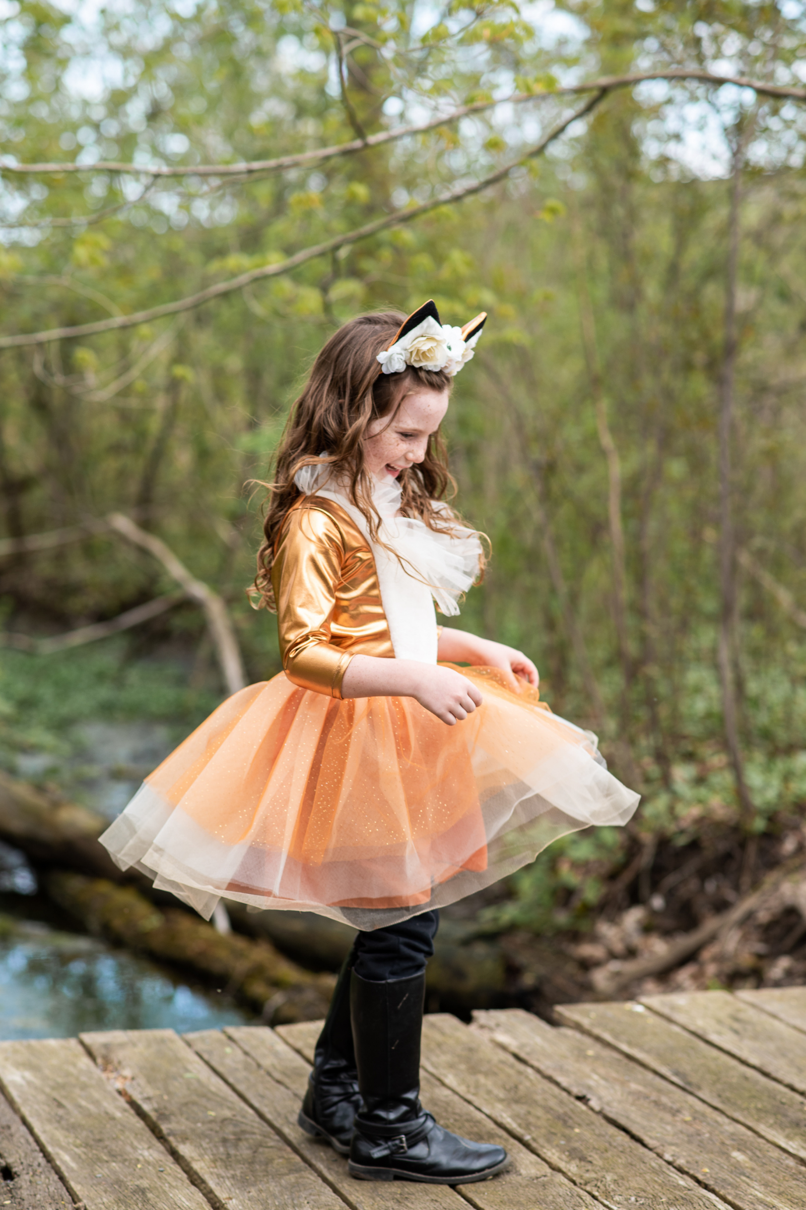 Woodland Fox Dress with Headband