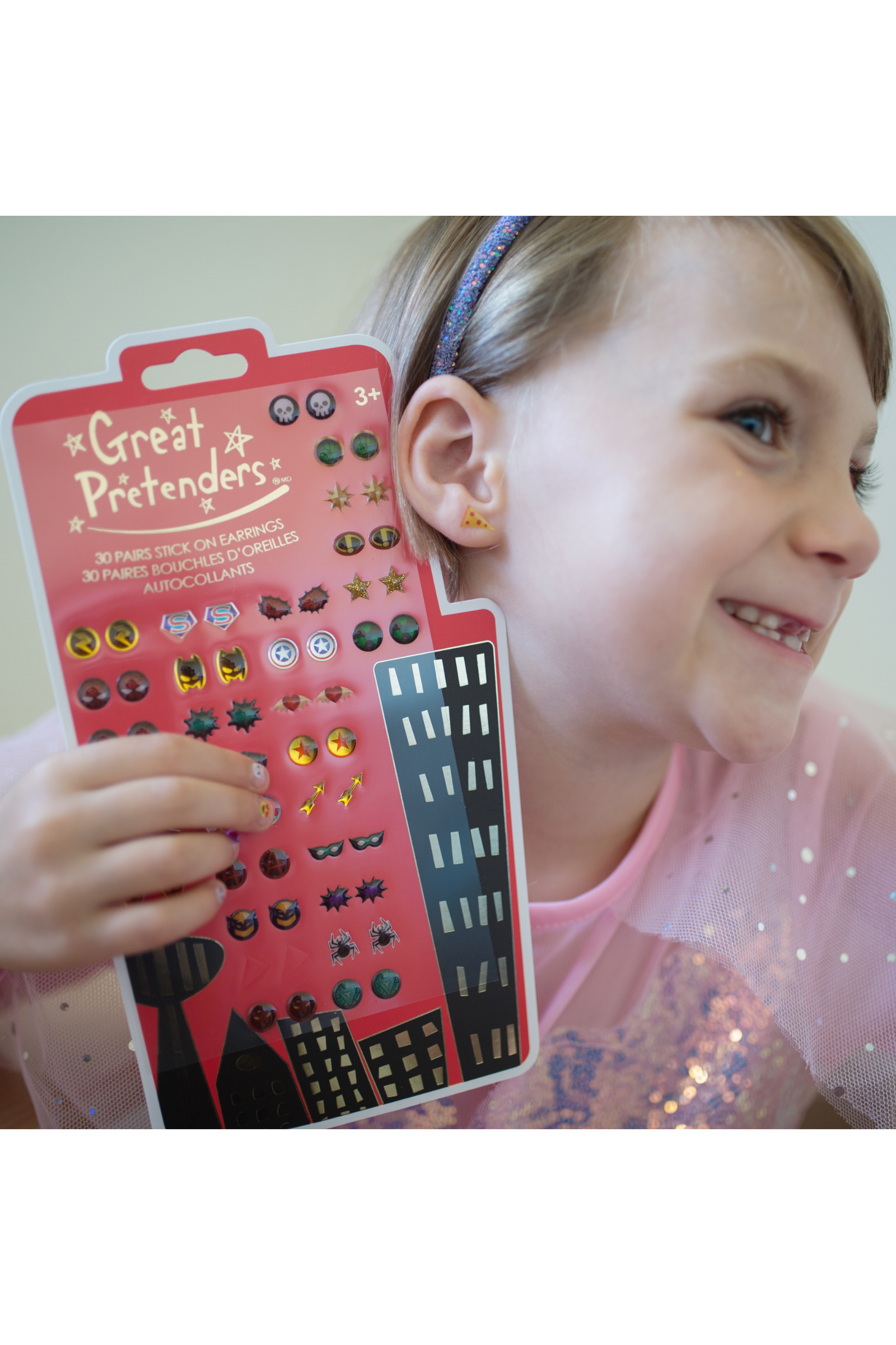Superhero Stick-on Earrings (30 pairs)