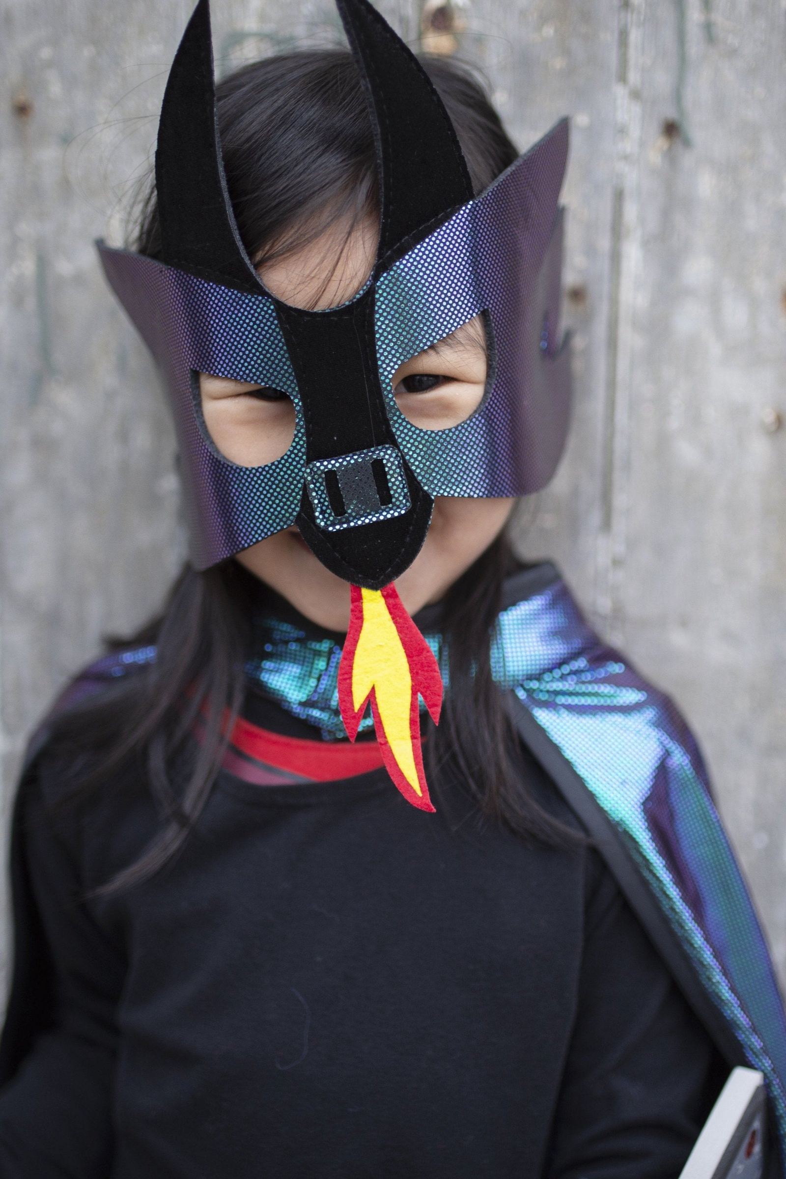 Reversible Ultimate Dragon and Knight Cape with Dragon Mask