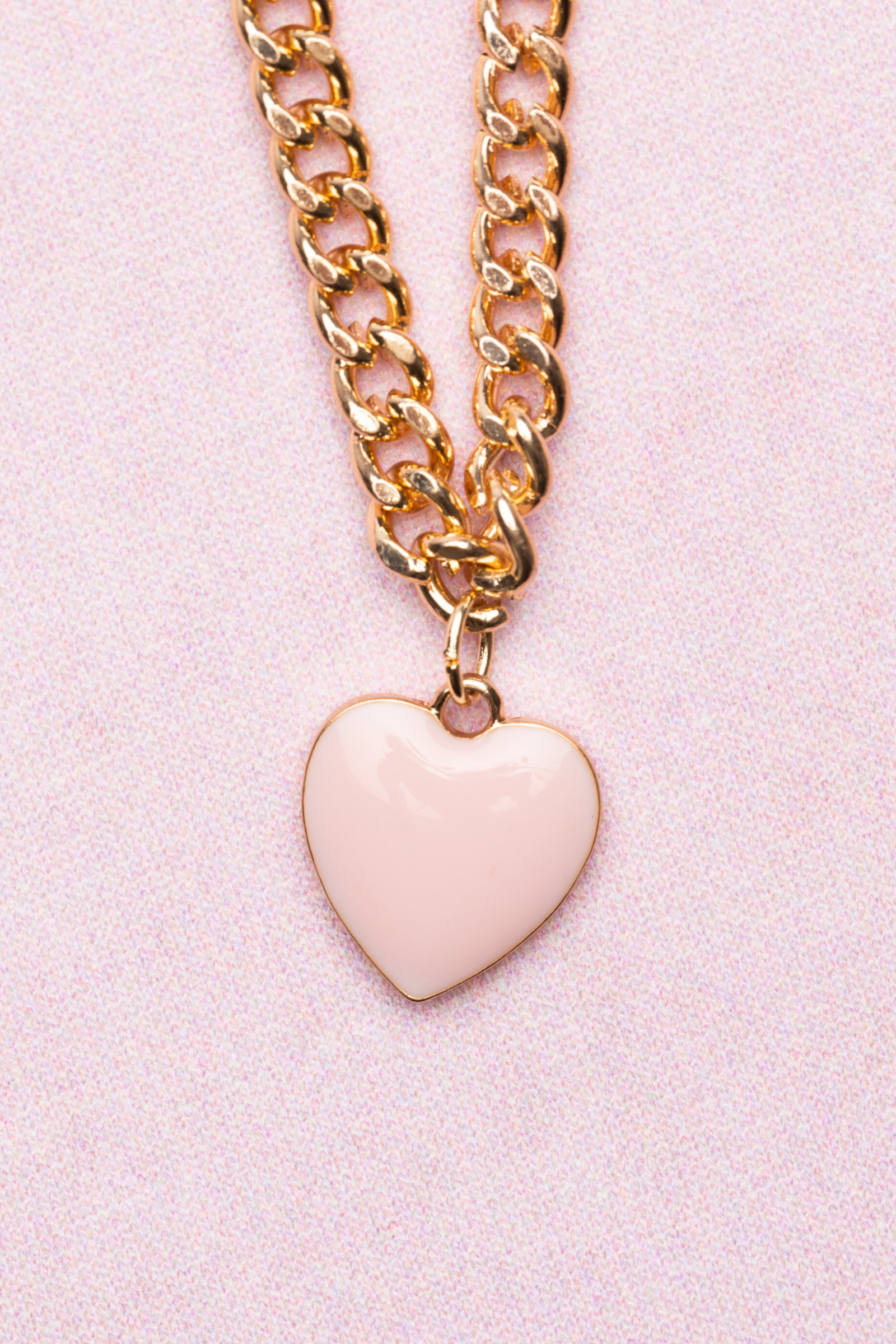 Boutique Chunky Chain Heart Necklace, 2 styles assorted