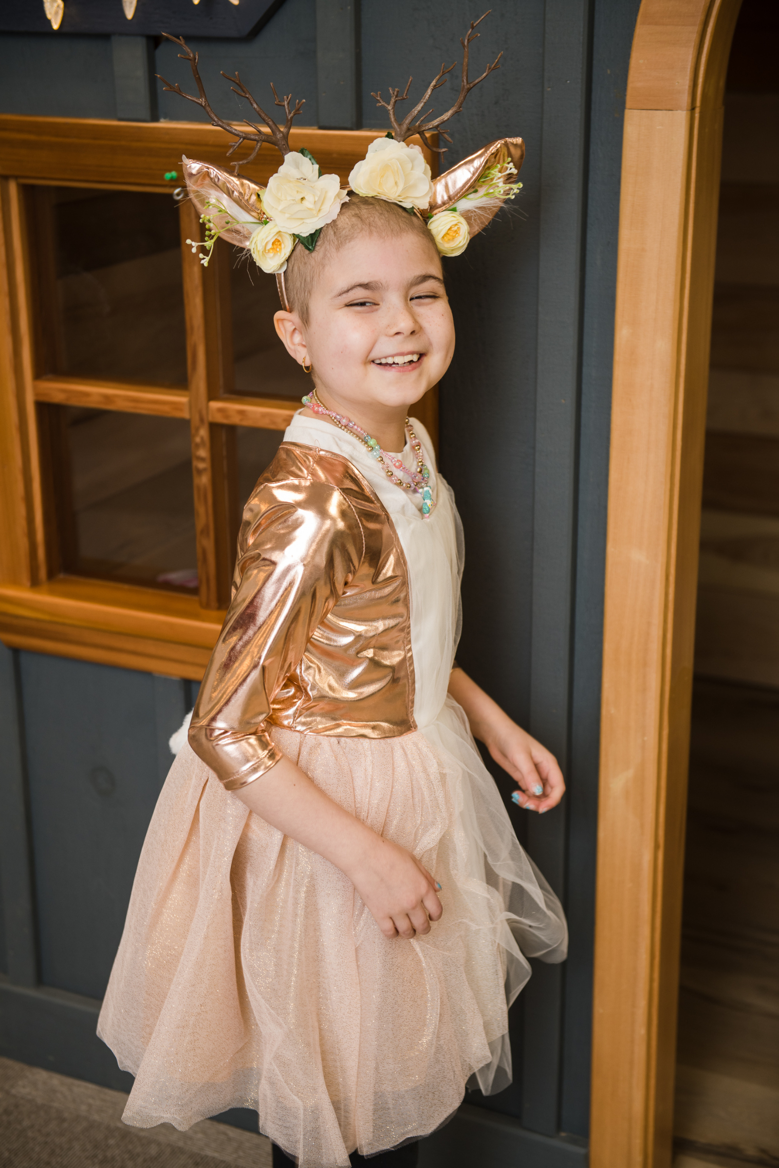 Woodland Deer Dress with Headband