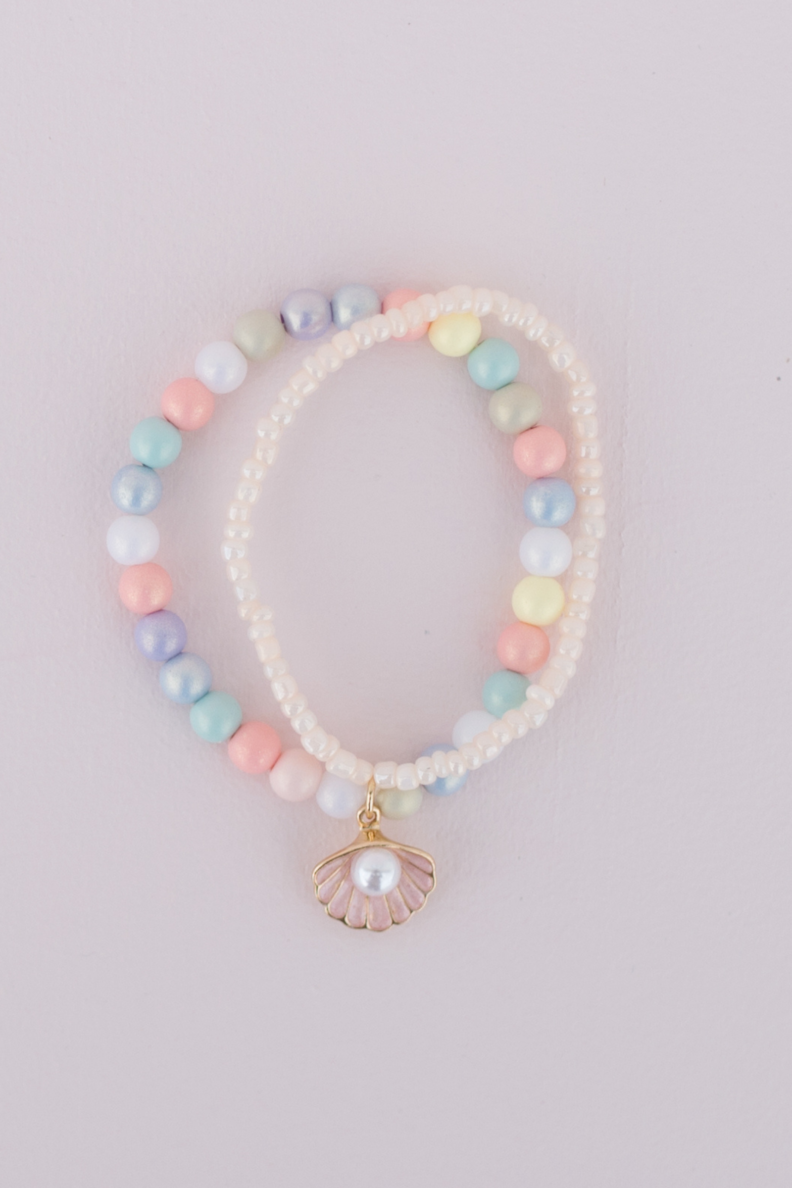 Boutique Pastel Shell Bracelet Set (2 pcs)