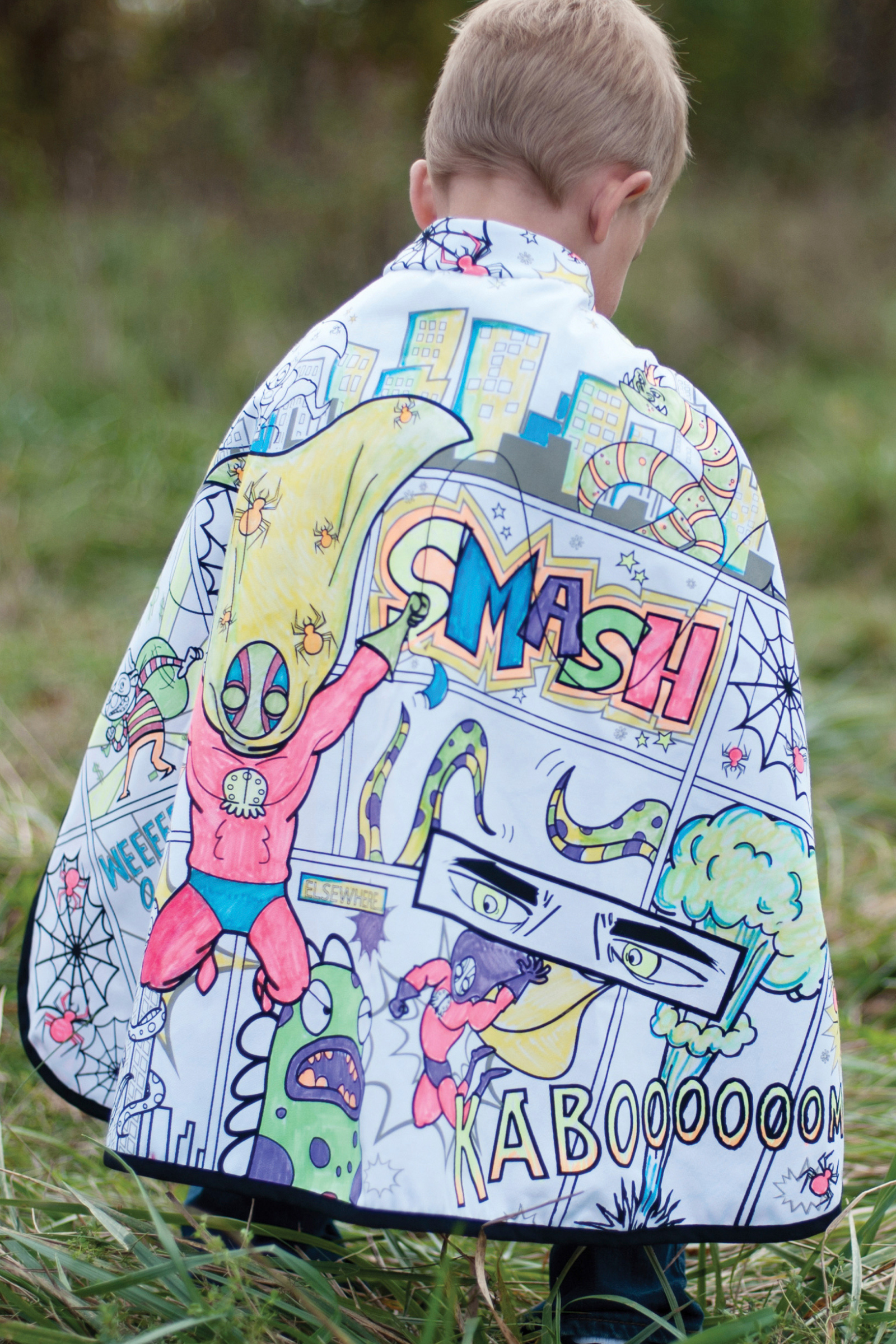 Colour a Cape - Superhero - with Marker Set (7 pcs)