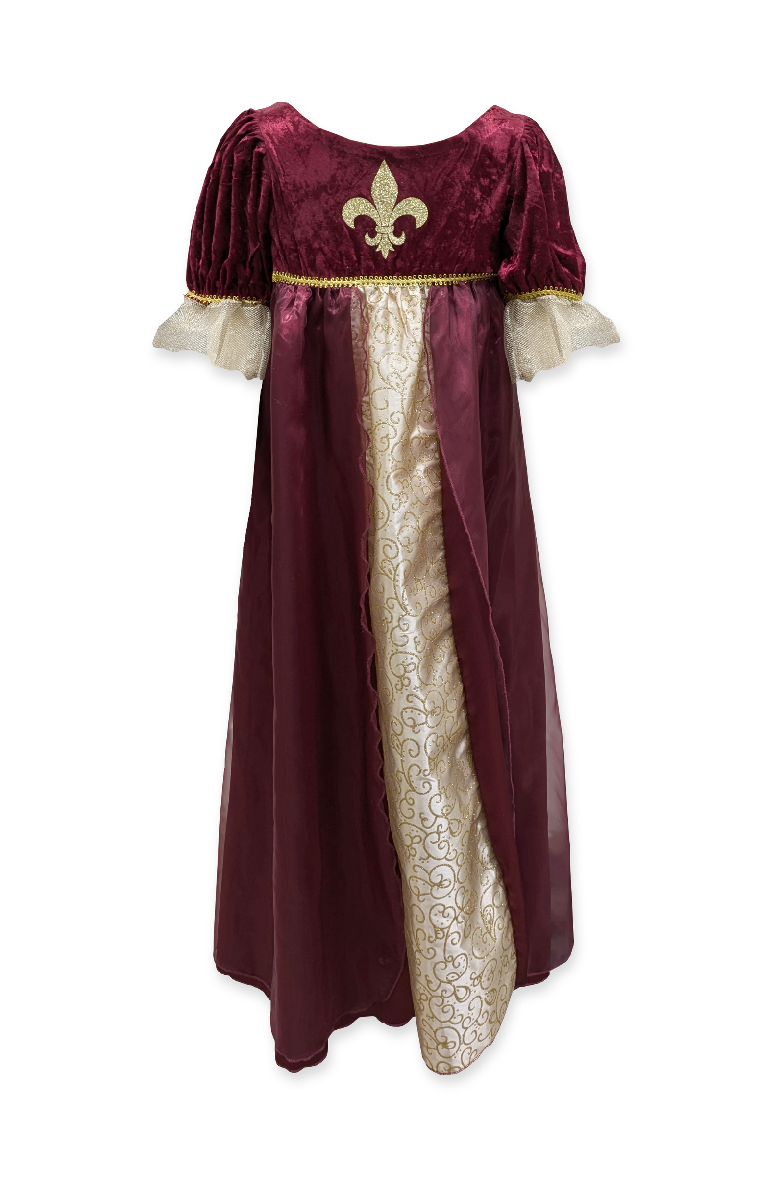 Tudor Dress, Burgundy
