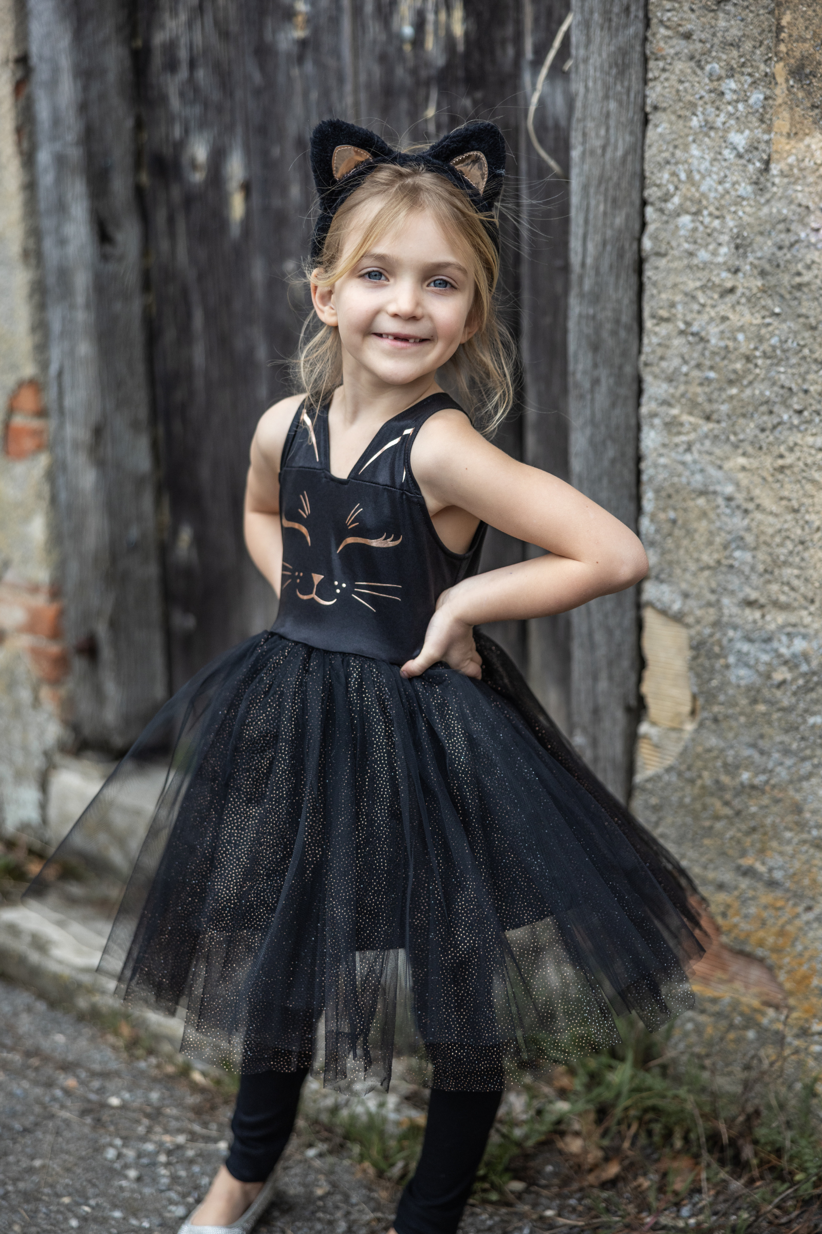 Black Cat Dress with Headband