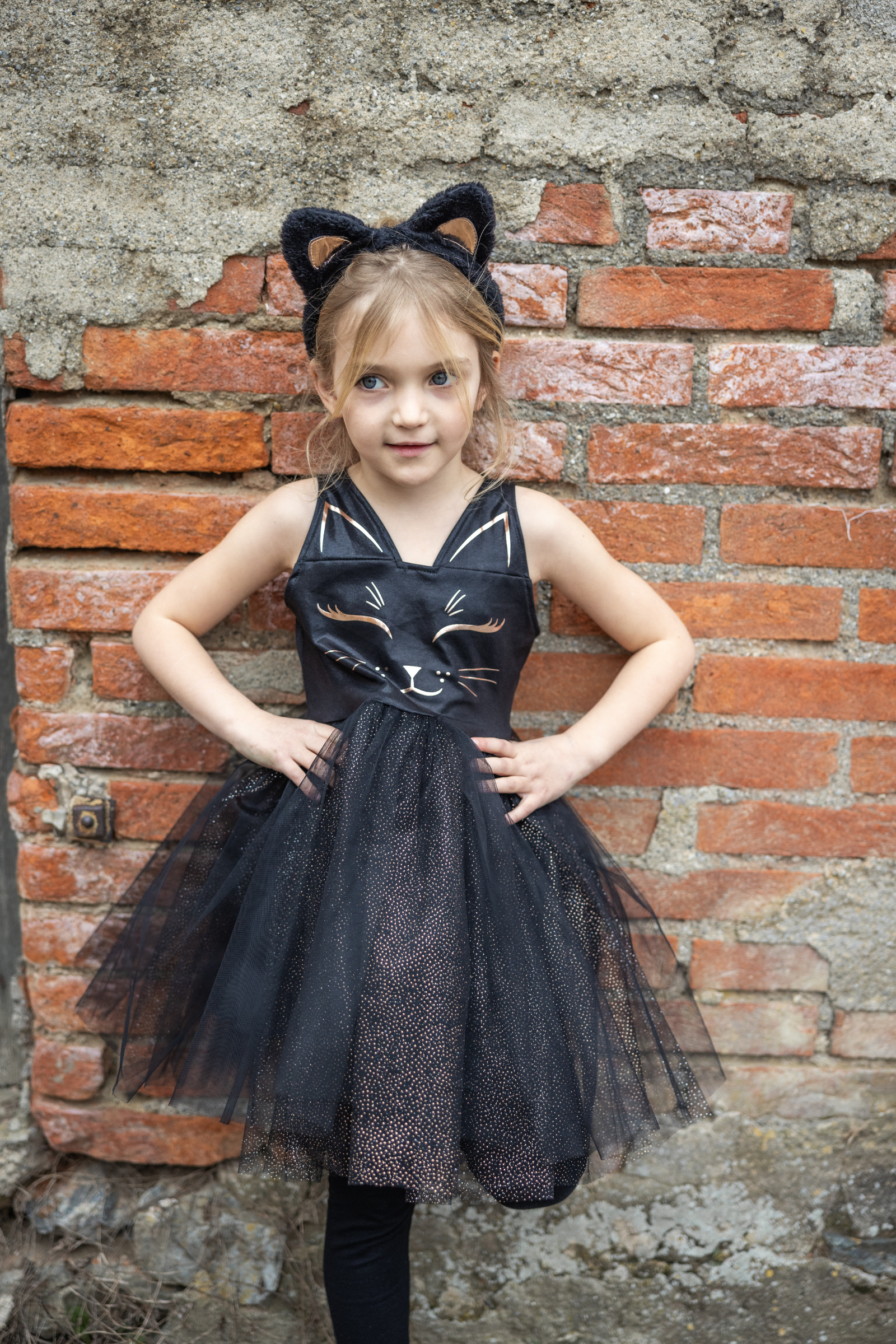 Black Cat Dress with Headband