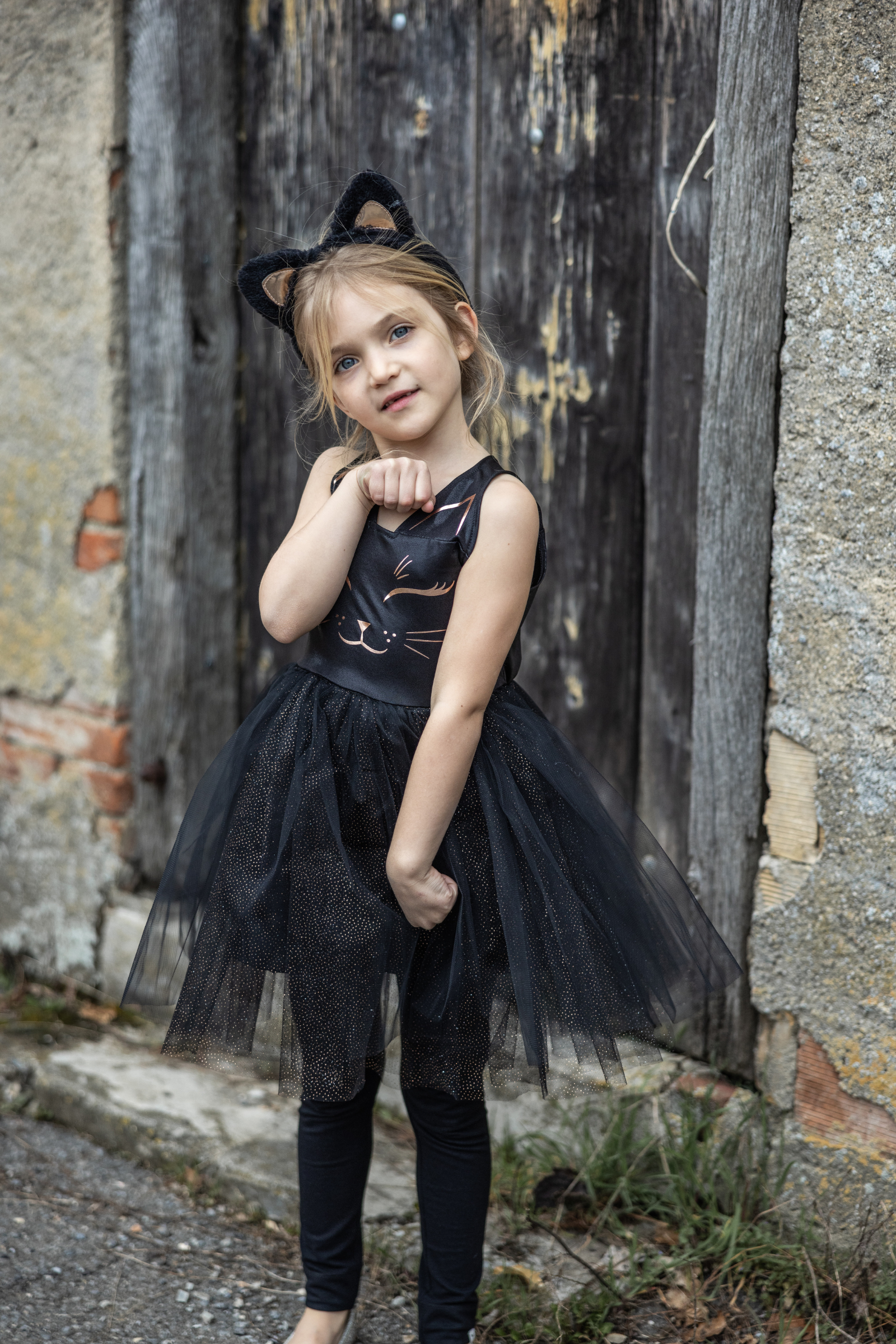 Black Cat Dress with Headband