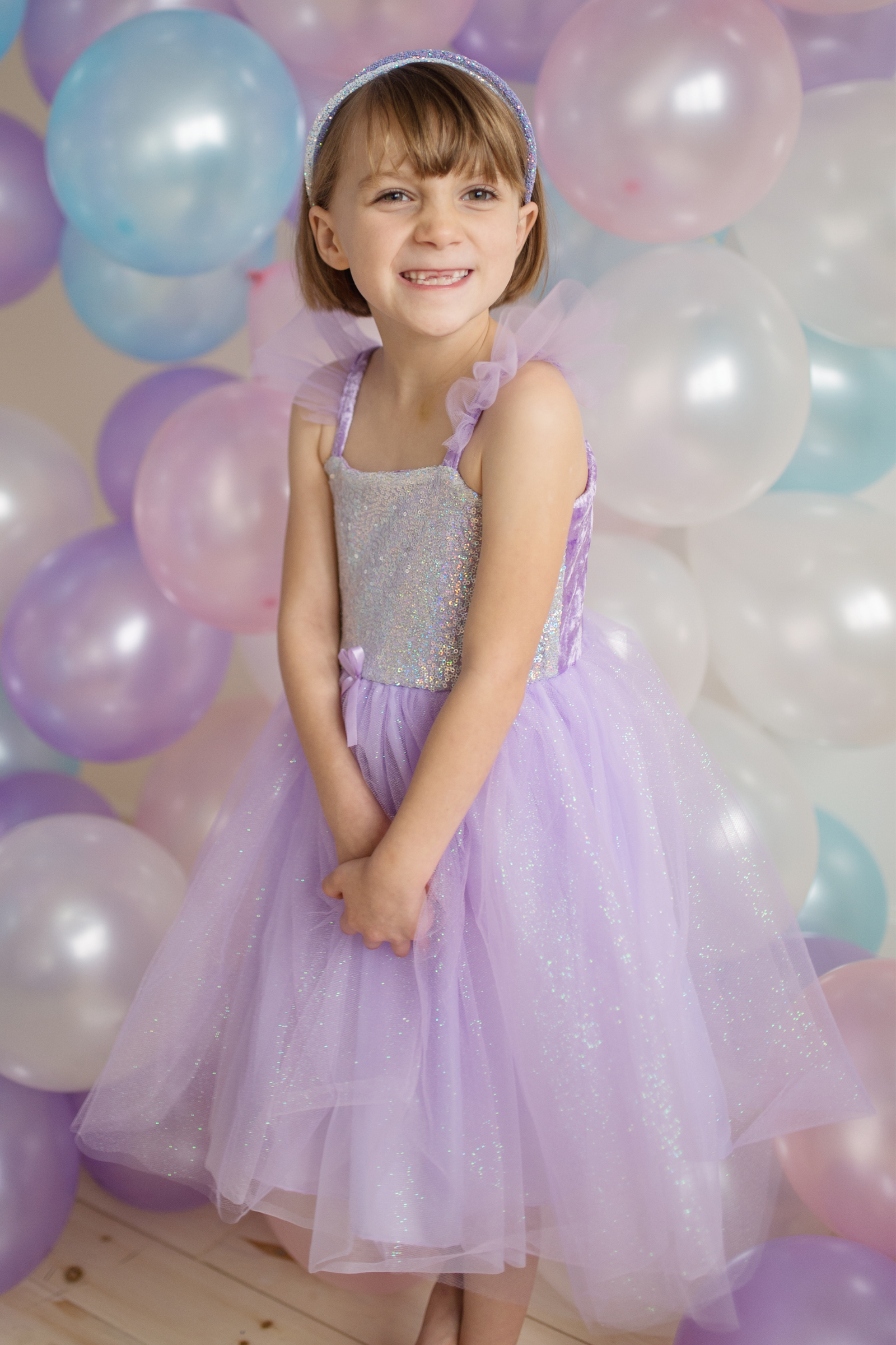 Sequins Princess Dress, Lilac