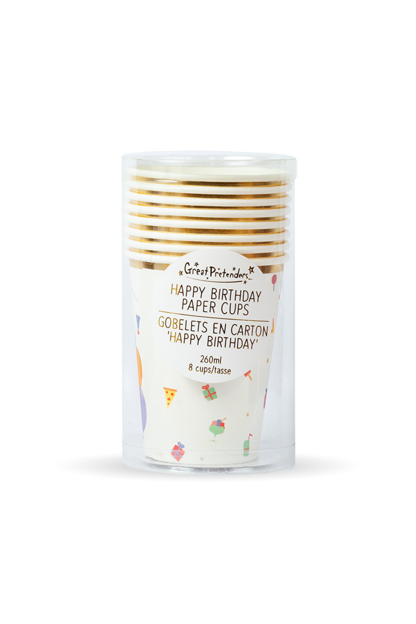 Cups - Happy Birthday (8 pcs)