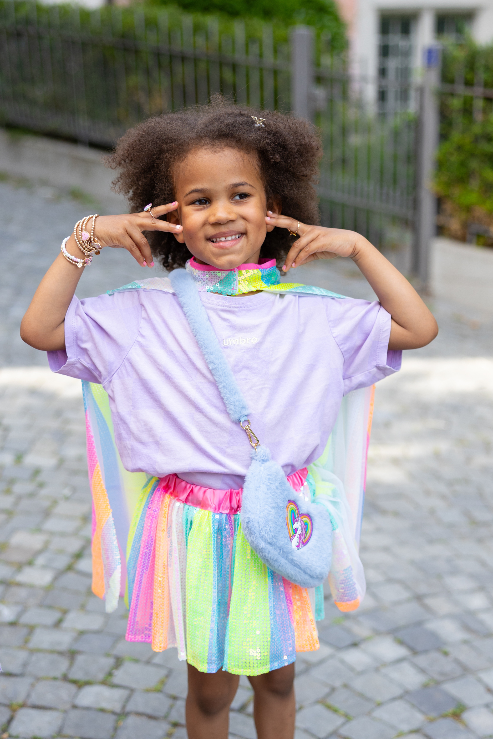 Rainbow Cuddle Crossbody Purse, Periwinkle