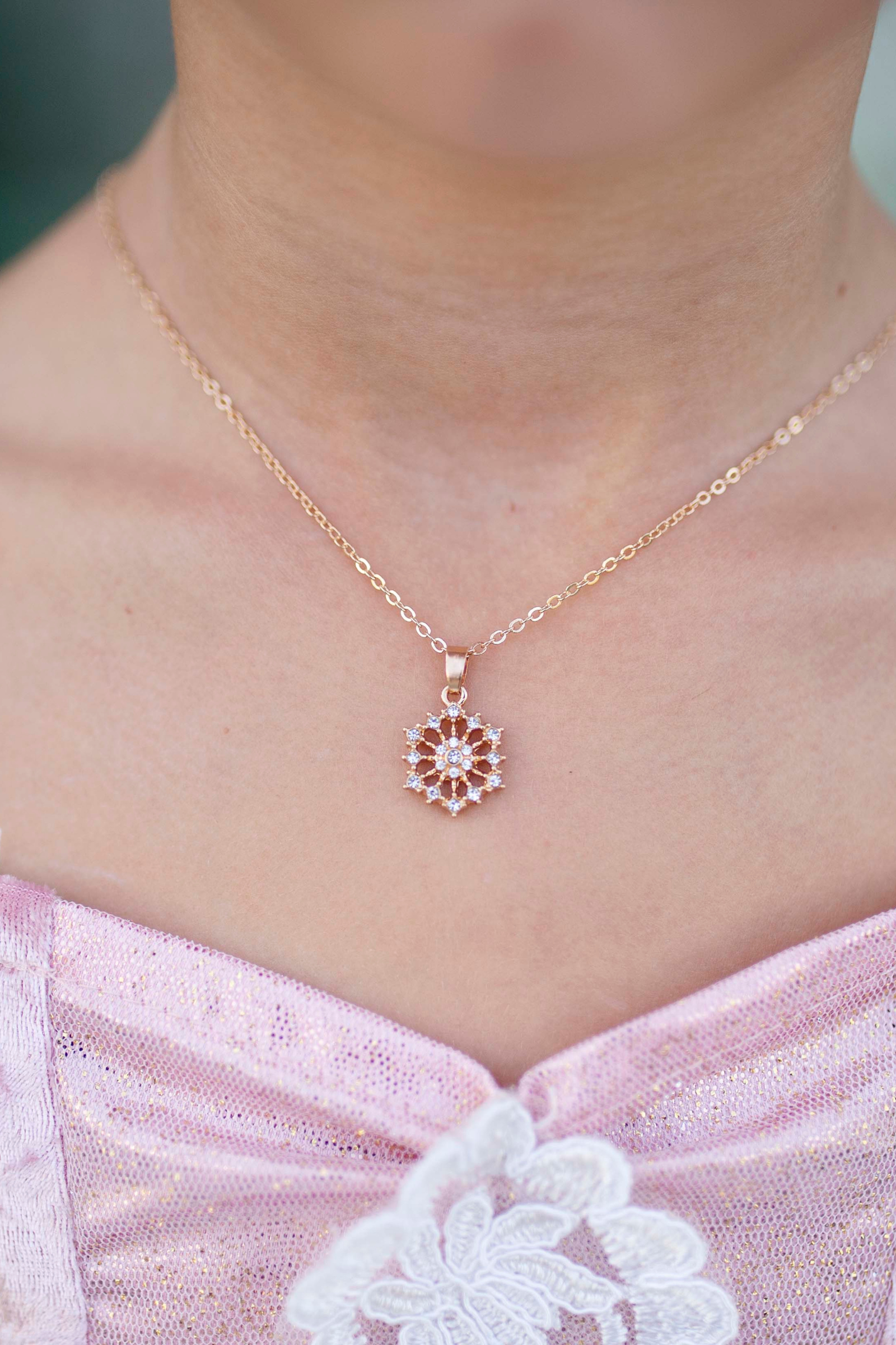 Snowflake Necklace & Ring Set (2 pcs)