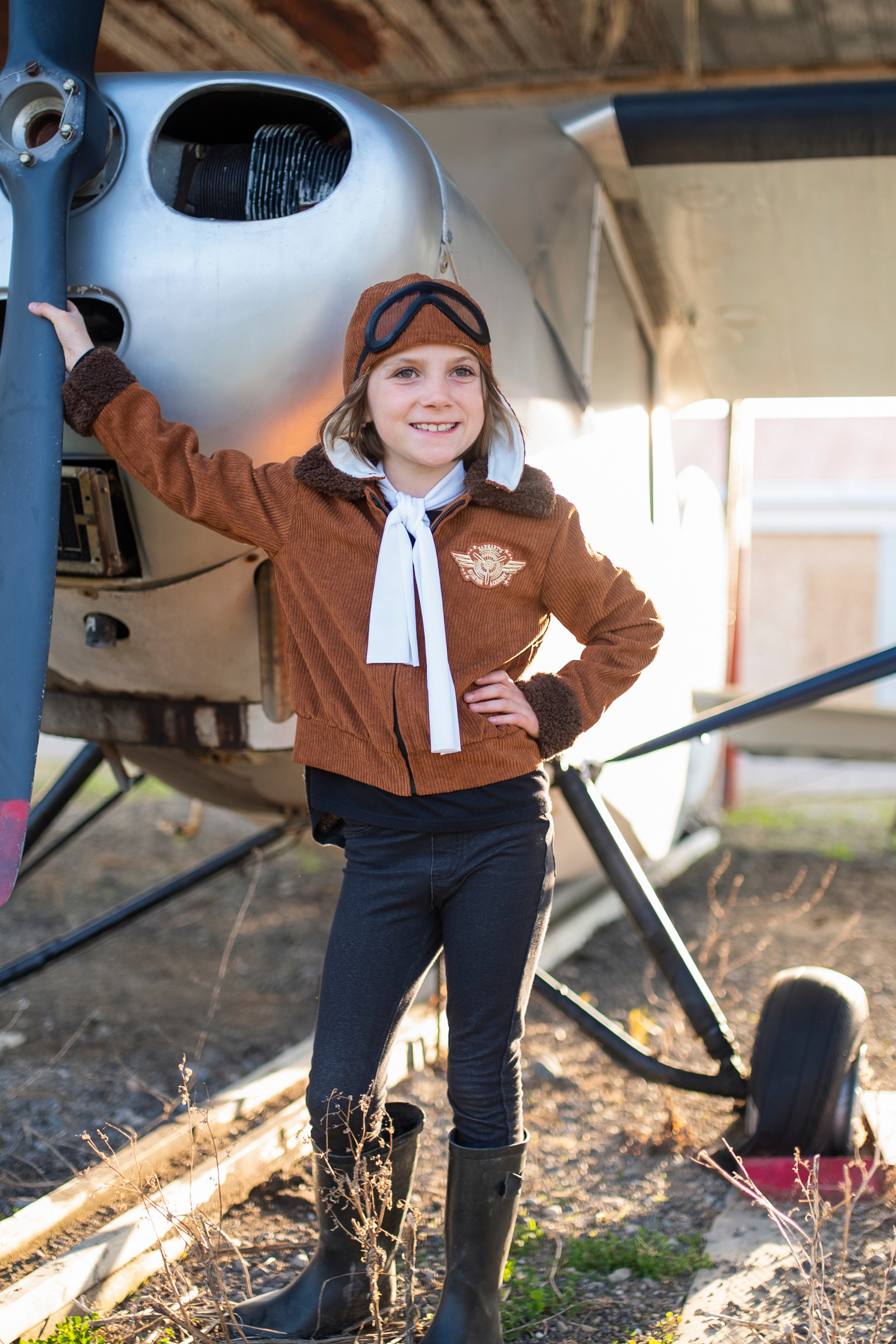 Amelia the Pioneer Pilot Jacket with Hat & Scarf