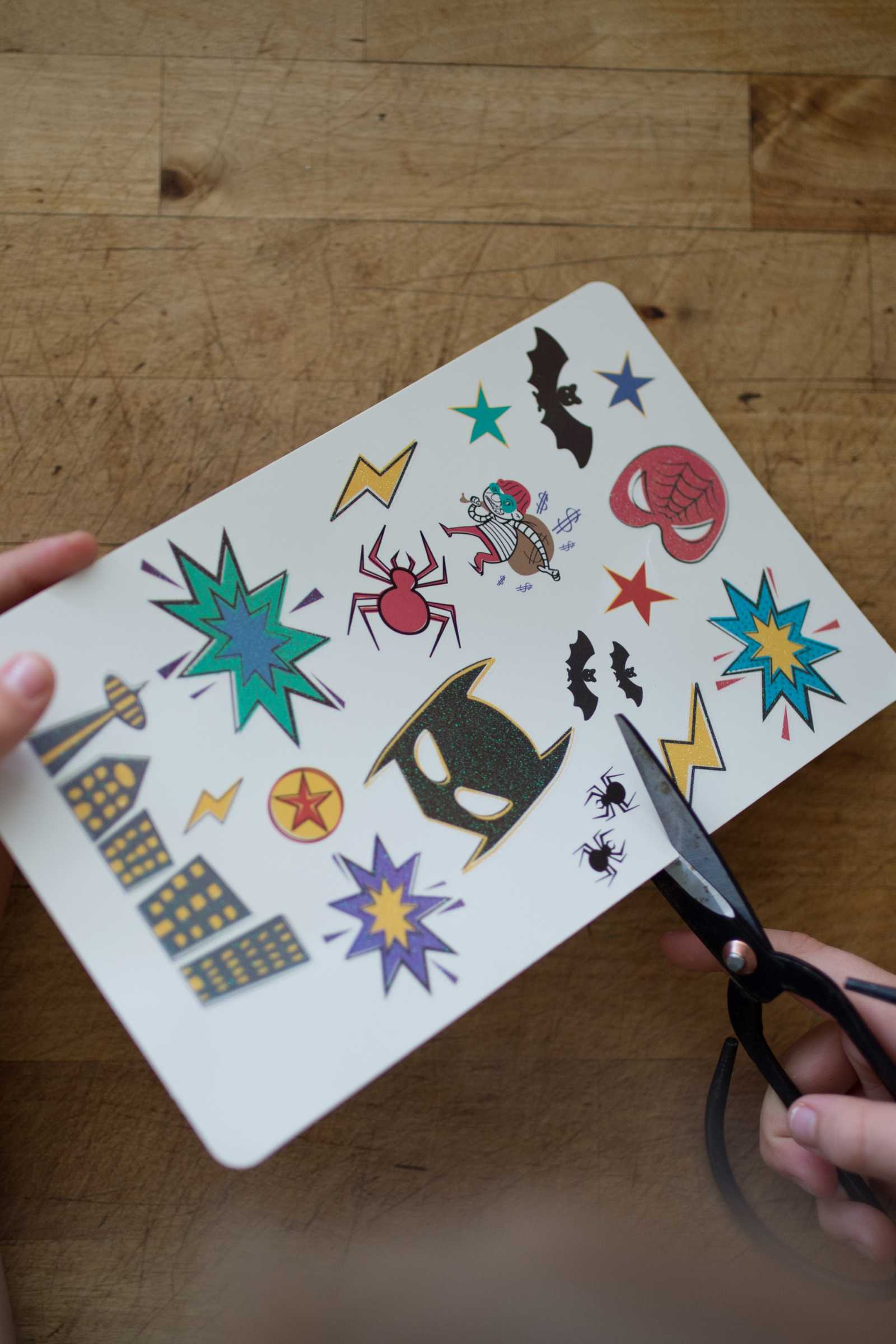 Superhero Tattoo Sheet (20 pcs)