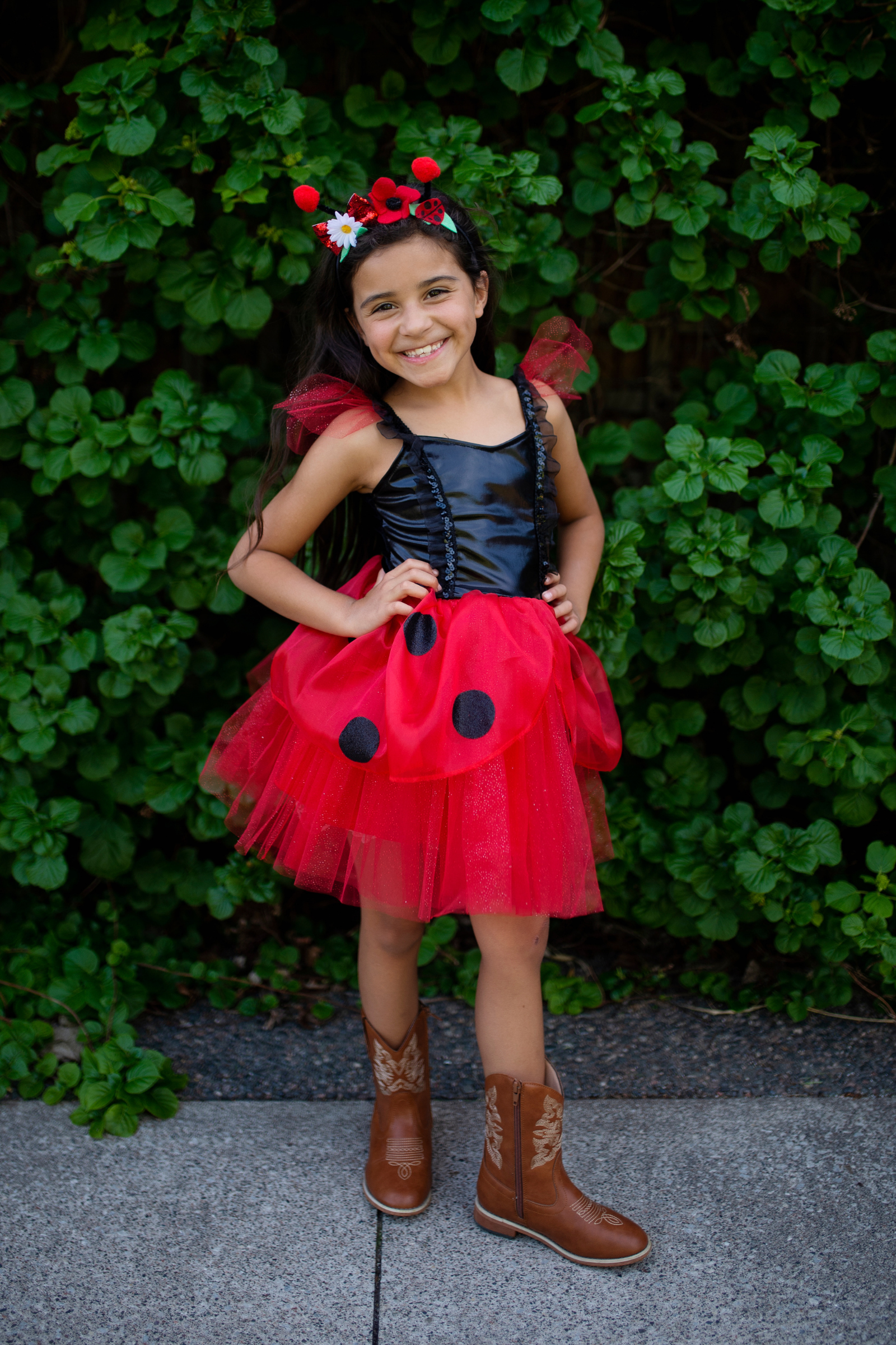 Ladybug Dress with Headband