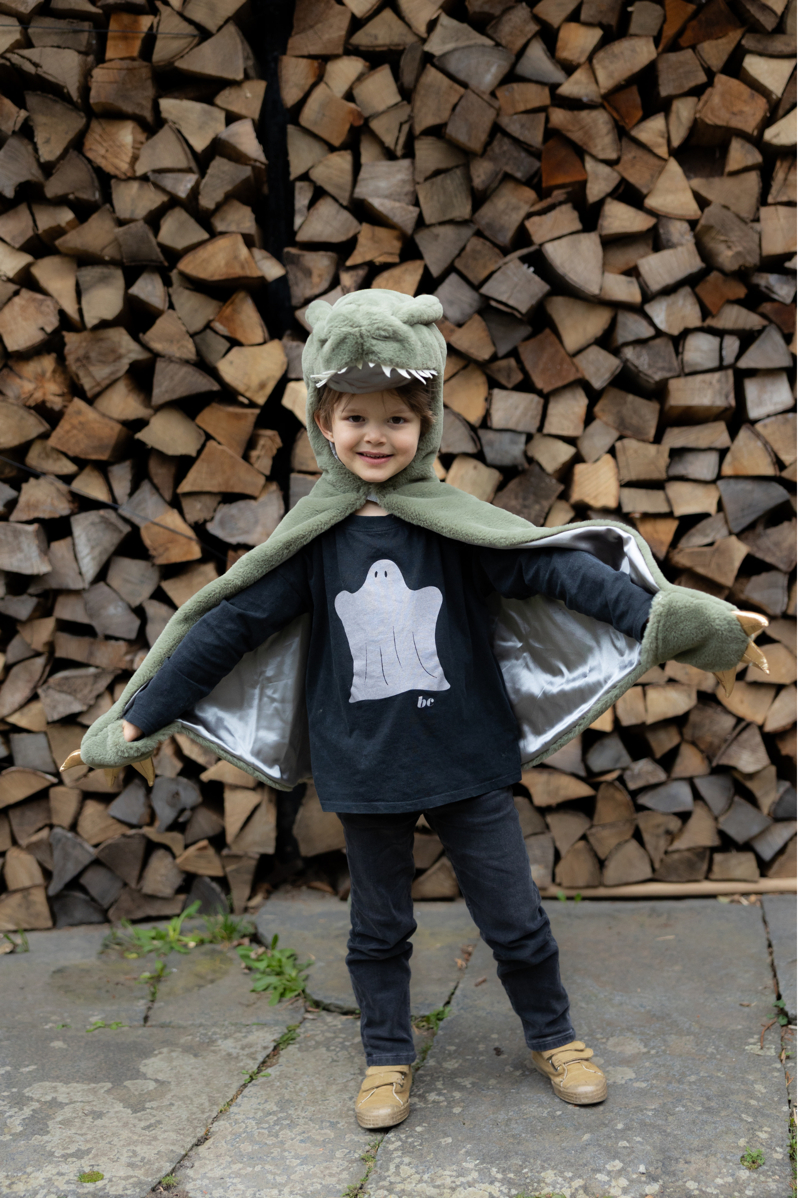 Toddler/ T-Rex Cuddle Cape, Green