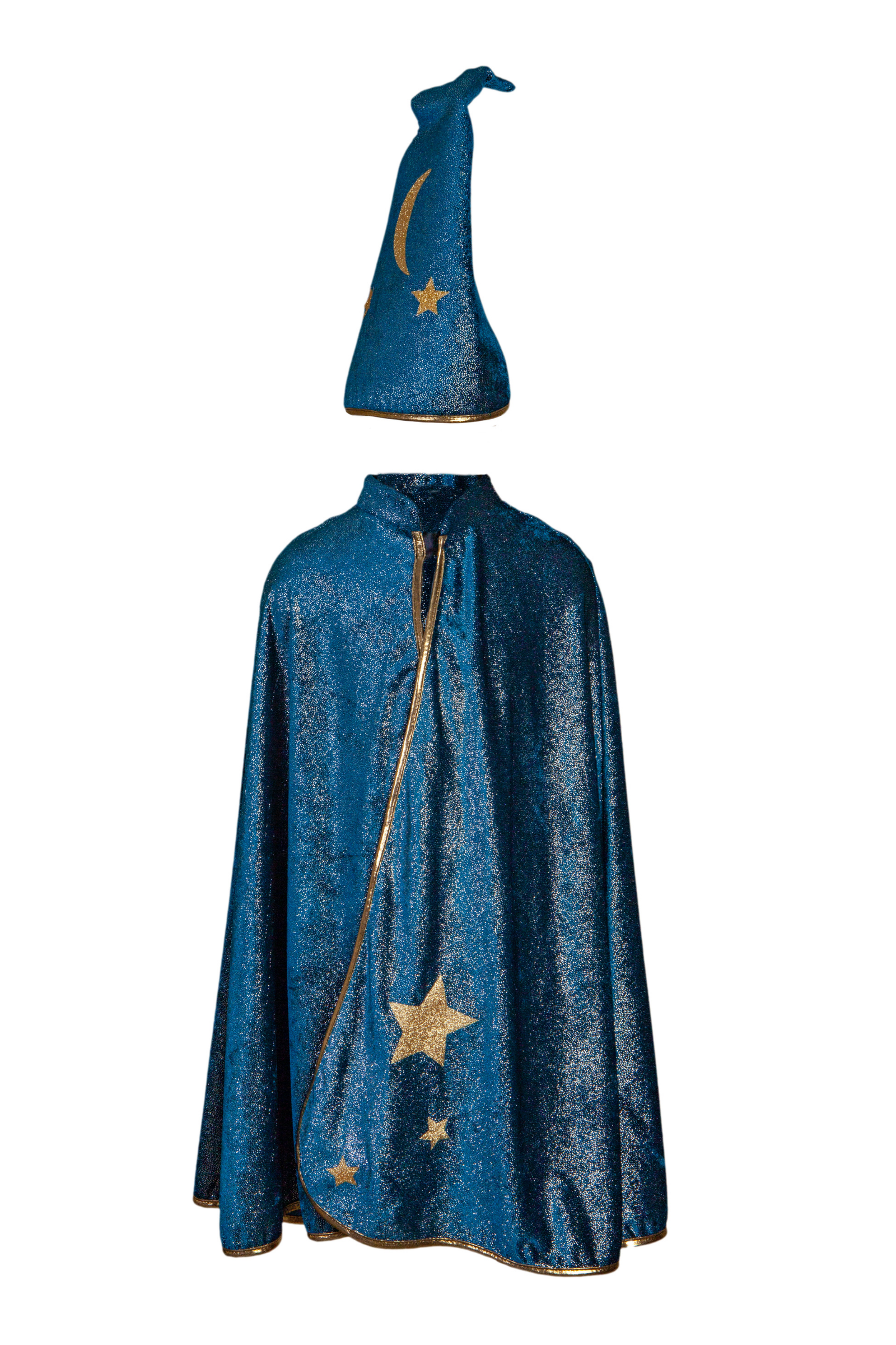 Starry Night Cape with Hat, Turquoise