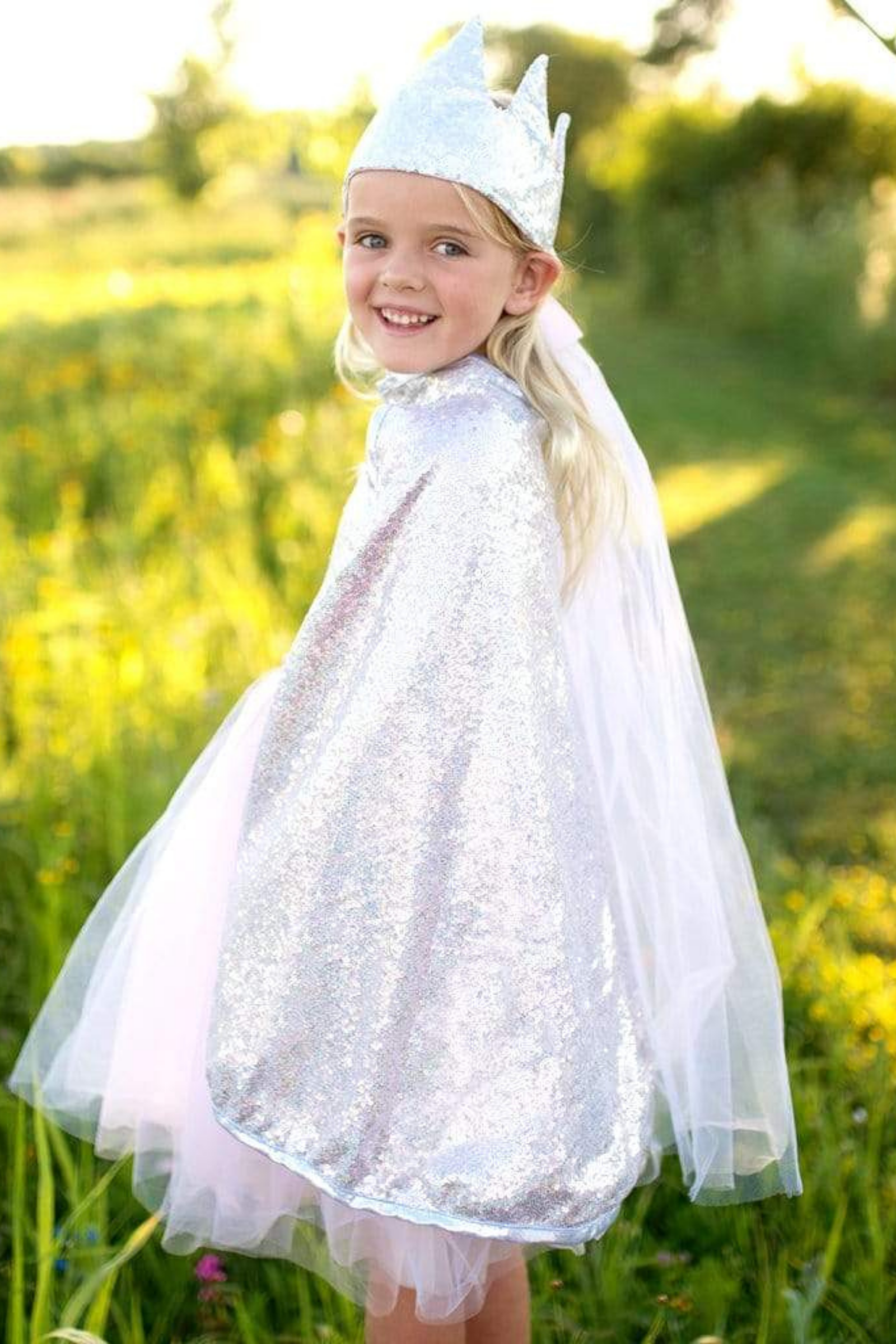 Silver Sequins Cape