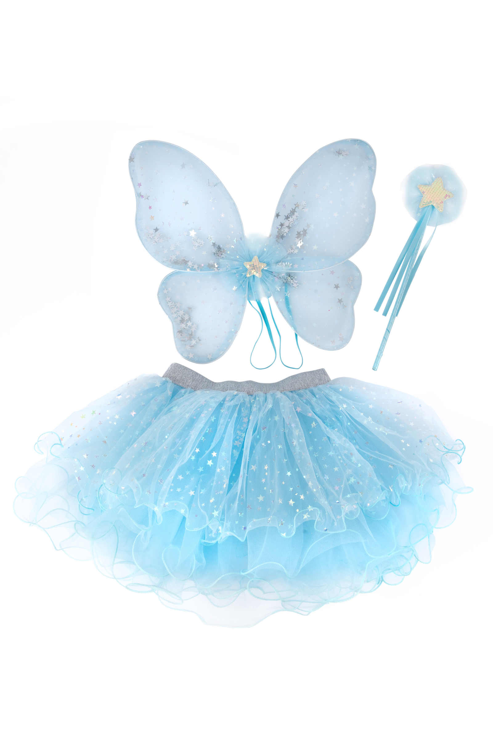 Iridescent Celestial Fairy Wings with Tutu & Wand