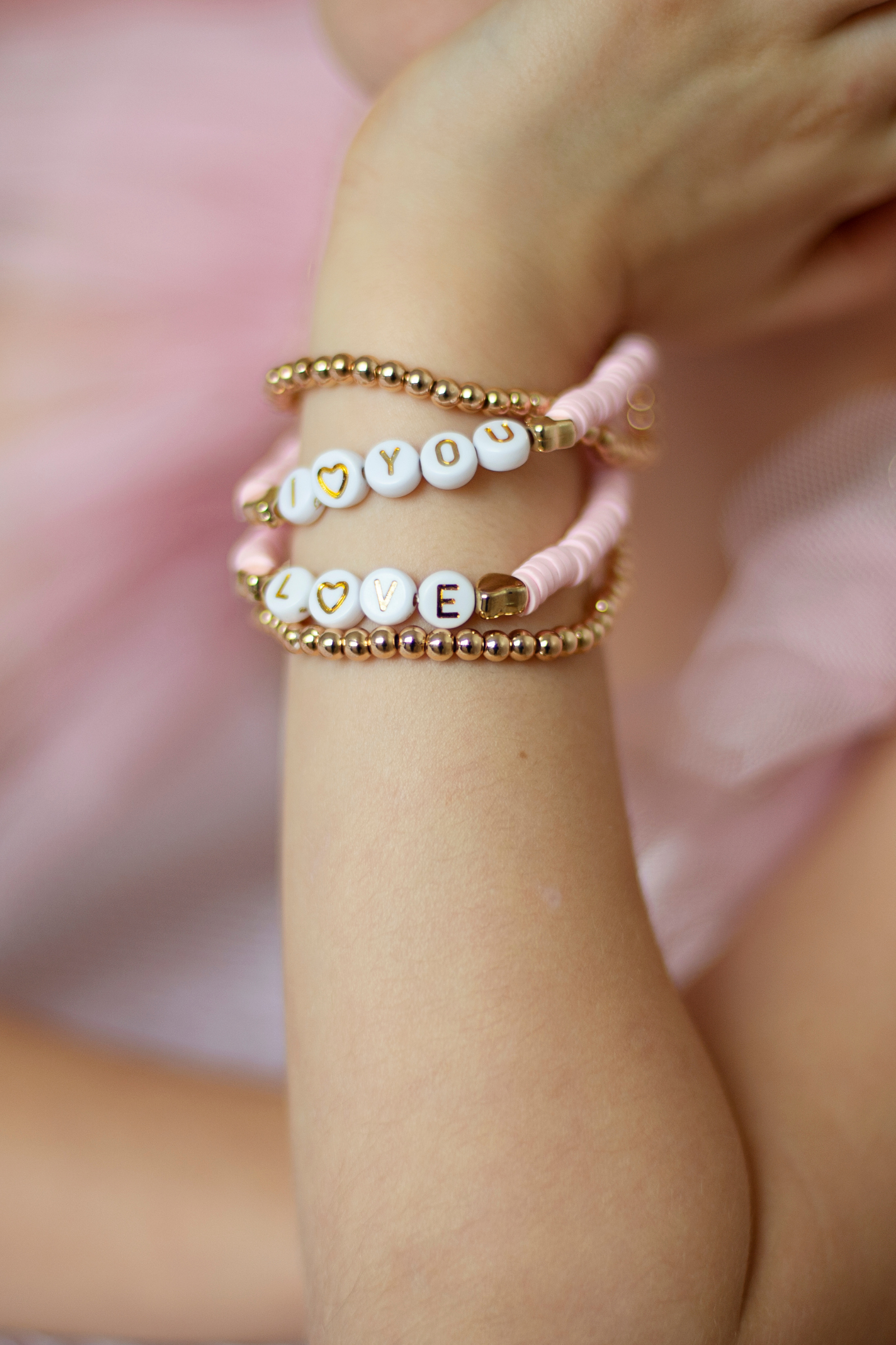 Pink Love Bracelet Set (4 pcs)