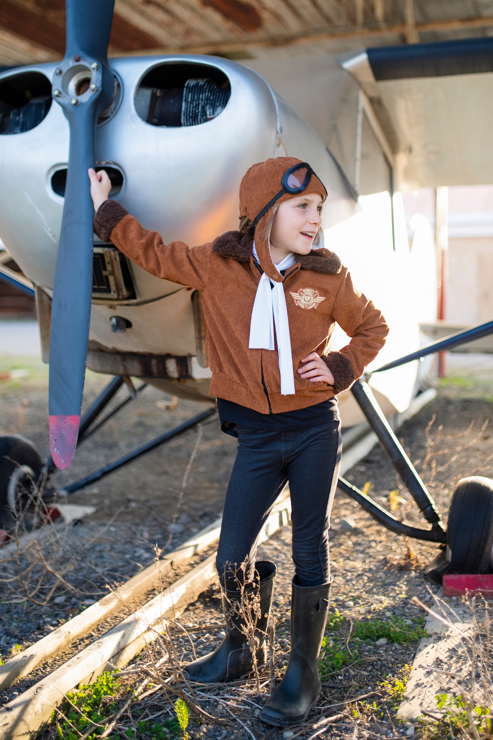 Amelia the Pioneer Pilot Jacket with Hat & Scarf
