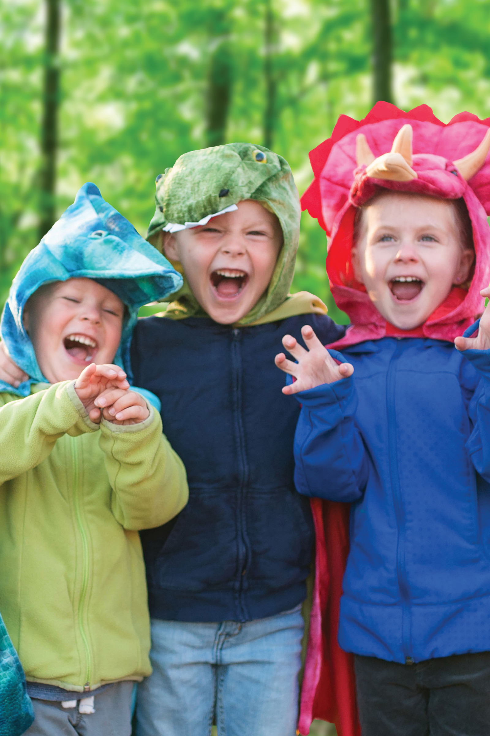 T-Rex Hooded Cape, Green