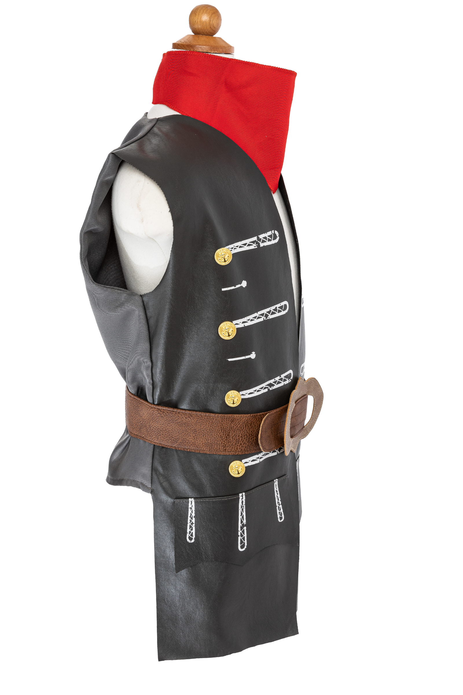Skully Pirate Vest with Belt & Scarf