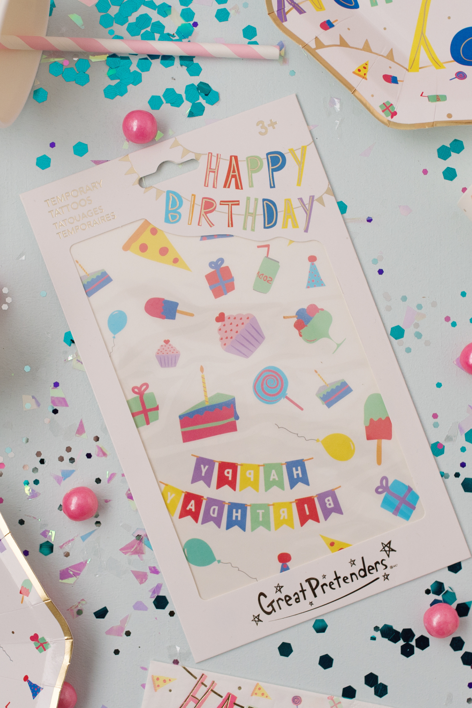 Happy Birthday Tatoo Sheet (26 pcs)