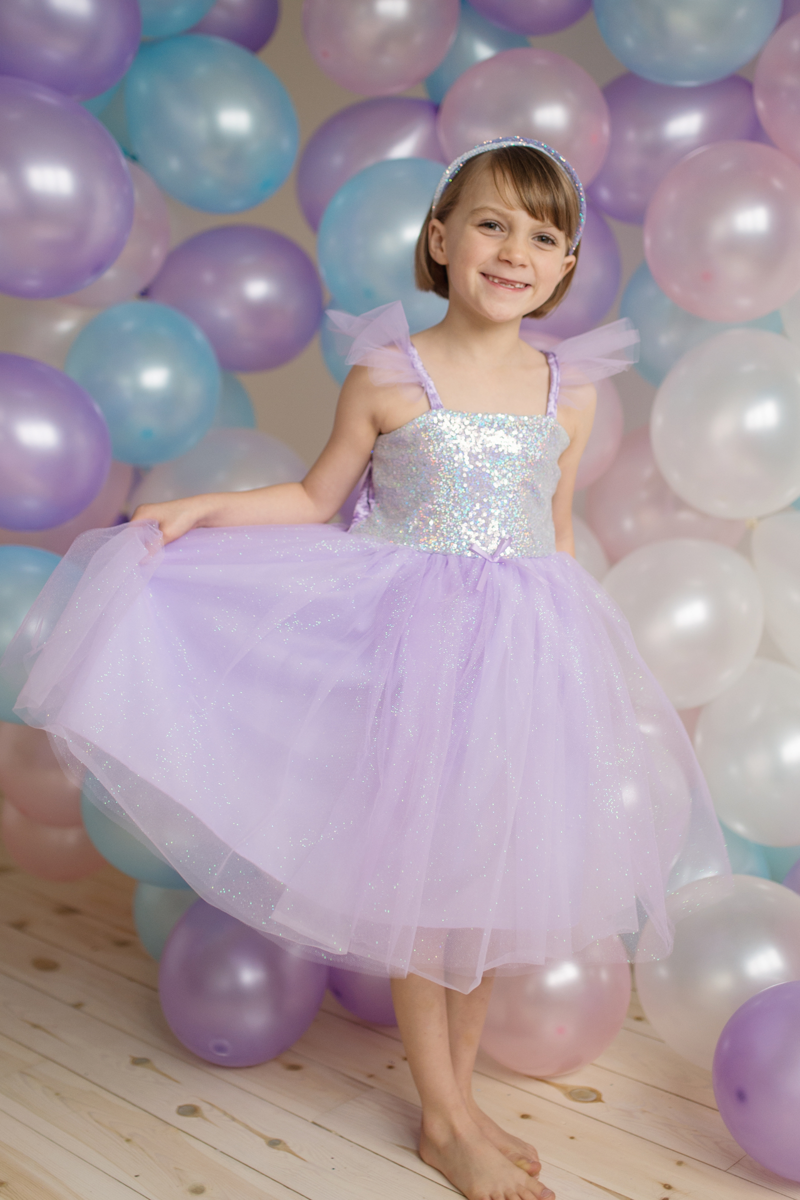Sequins Princess Dress, Lilac