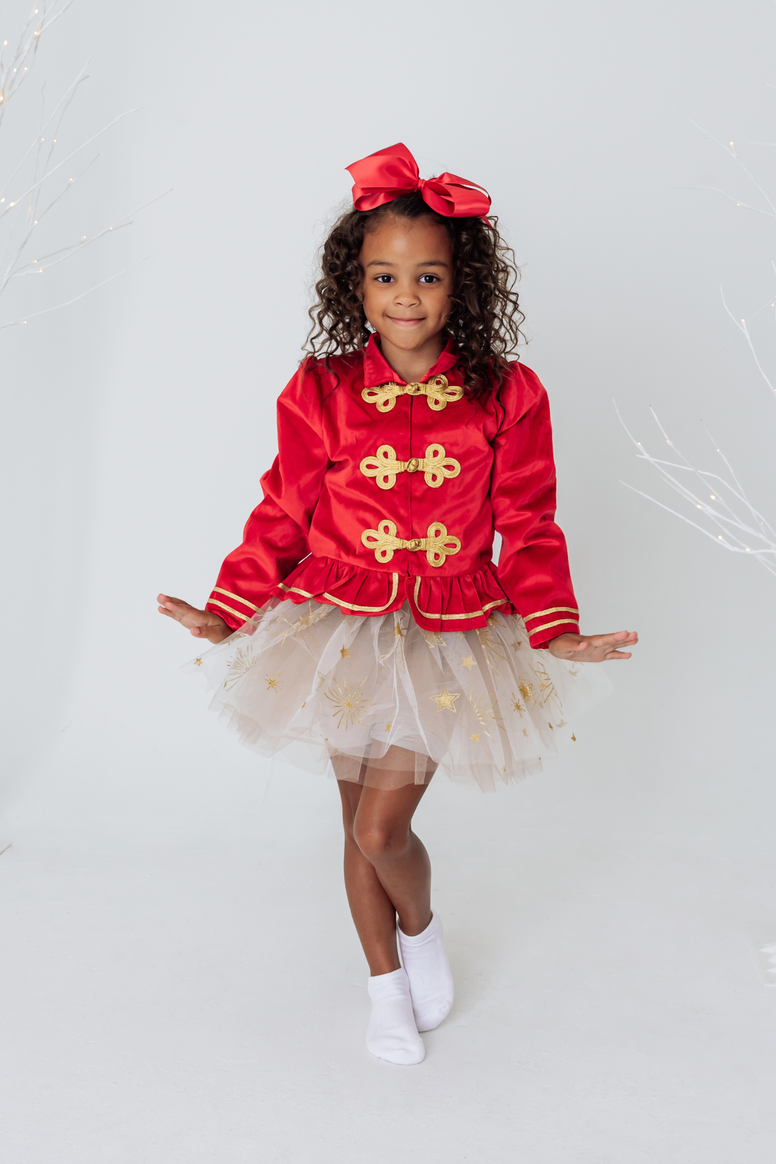 Sparkle Star Tutu, White/Gold